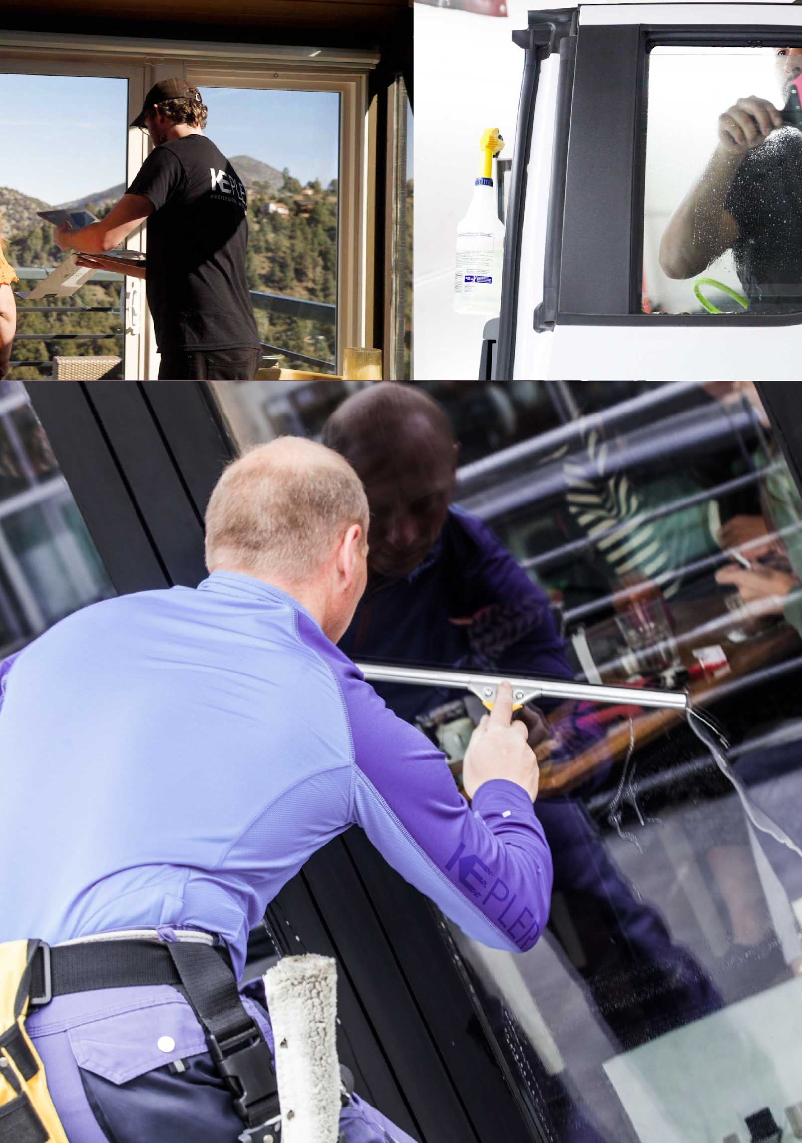 Kepler Skilled Applying Anti-Graffiti Window Film to a College Point Shop Front