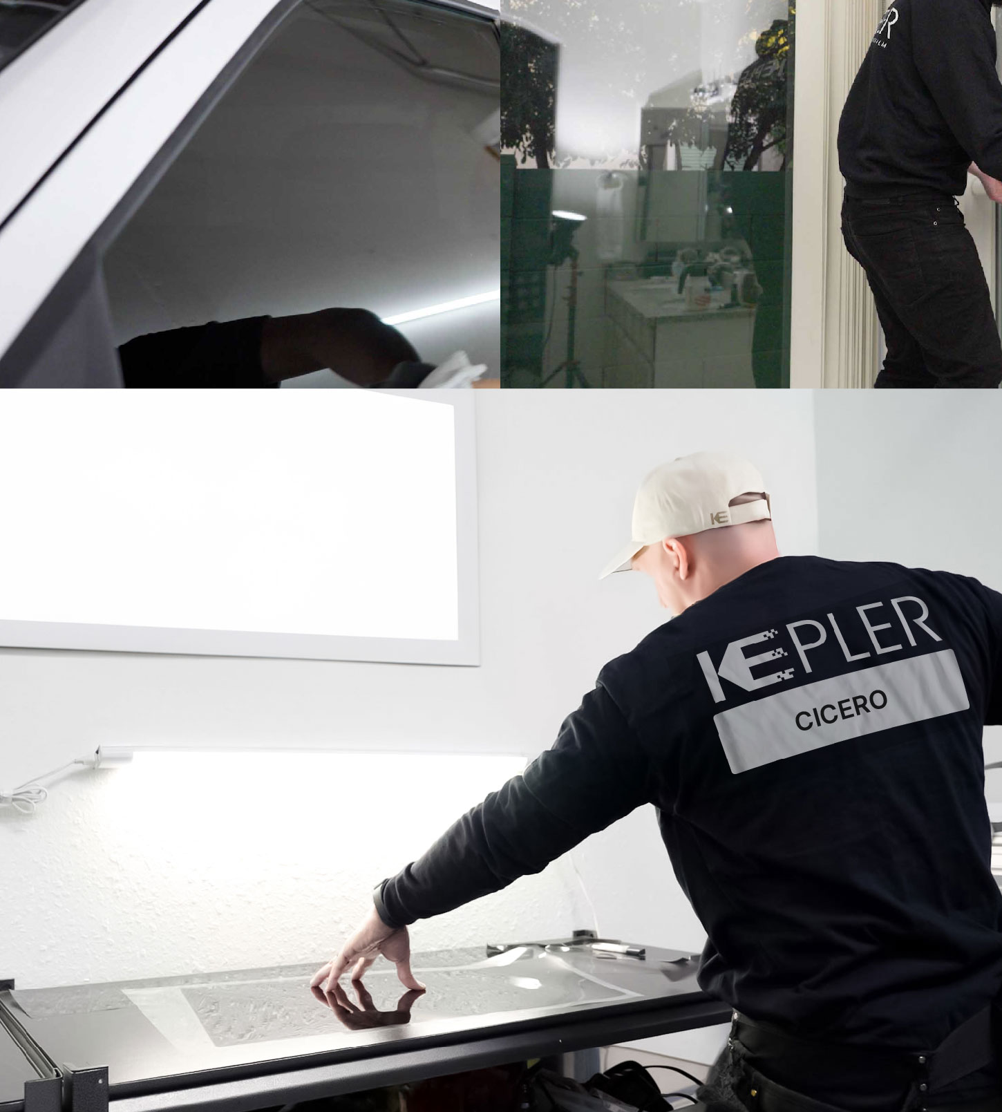 Window Tinting Specialist Cutting Film in Cicero, New York