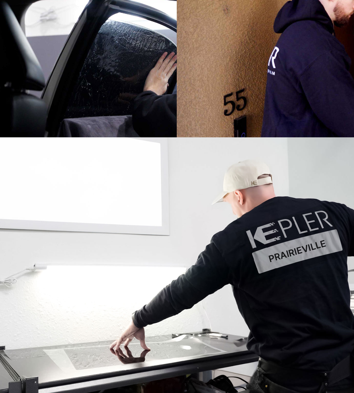 Window Tinting Specialist Cutting Film in Prairieville, Louisiana