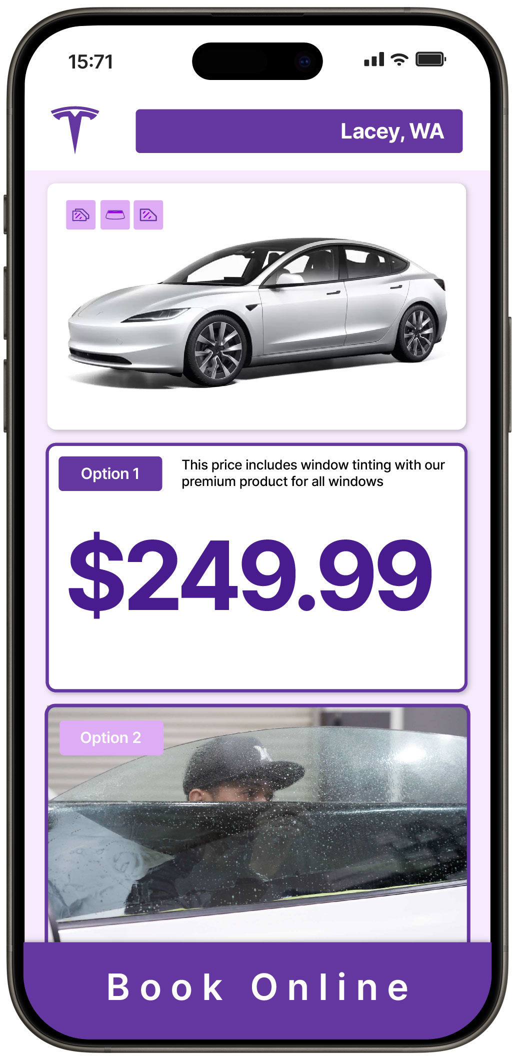 View Reasonable Tesla Window Tinting Costs in Lacey, Washington
