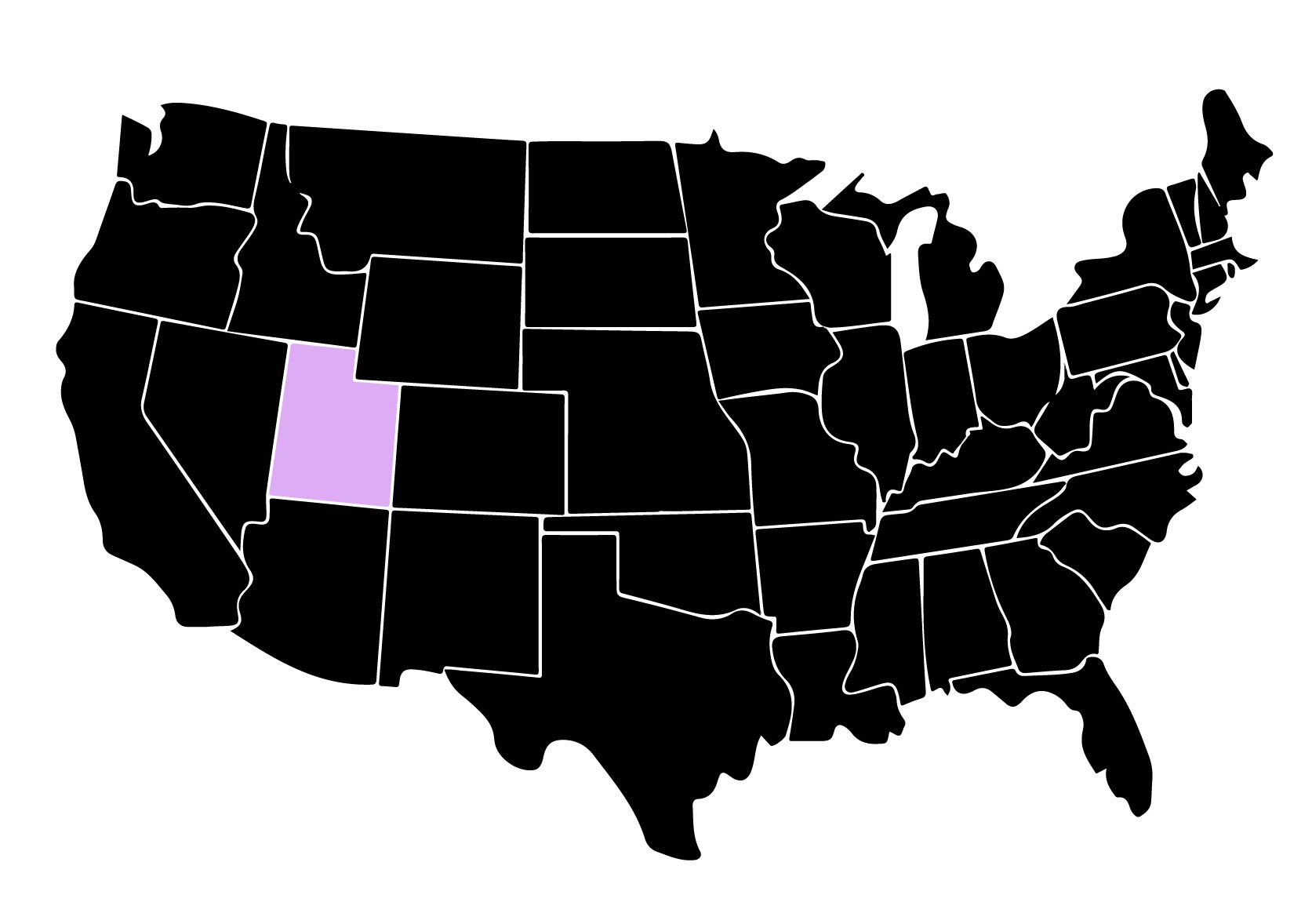 Map Displaying Location of Kepler Home Window Tinters in Bountiful, Utah with Purple Highlight on the State