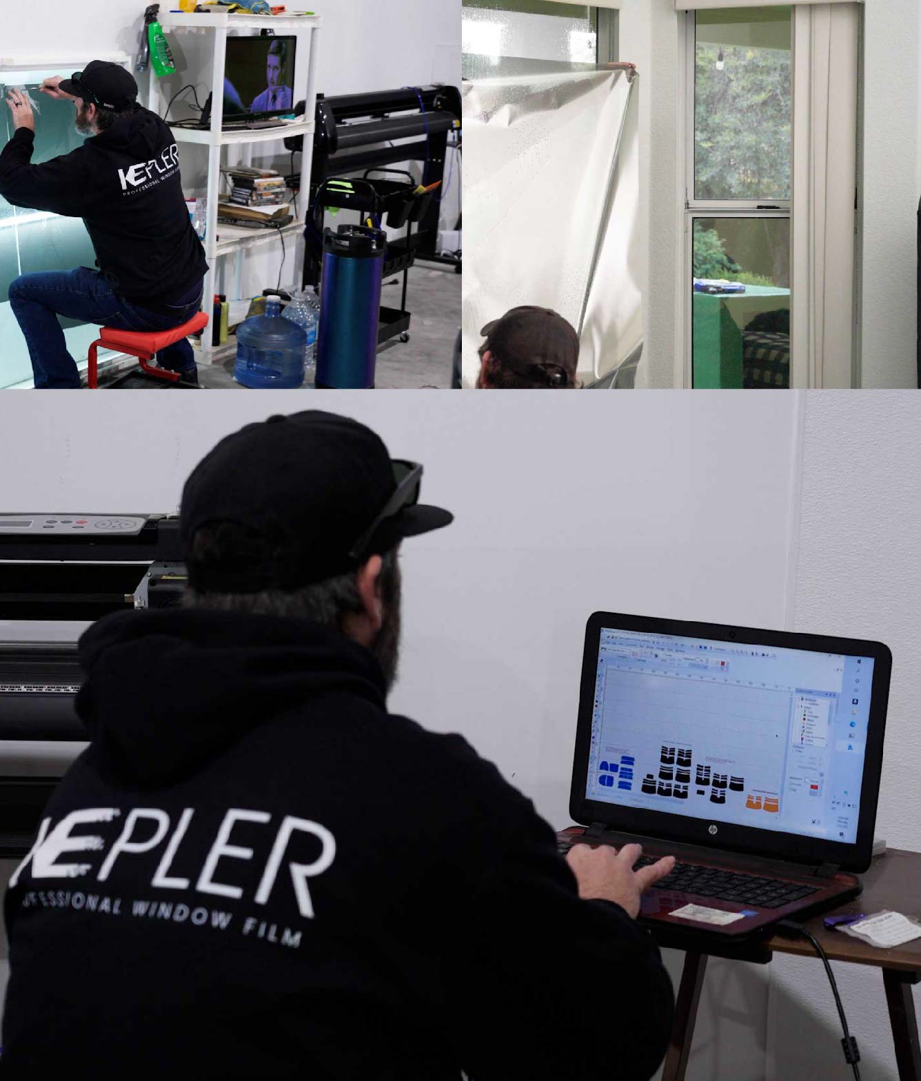 Ceramic Window Tinting Expert Cutting Film in Dodge City, Kansas