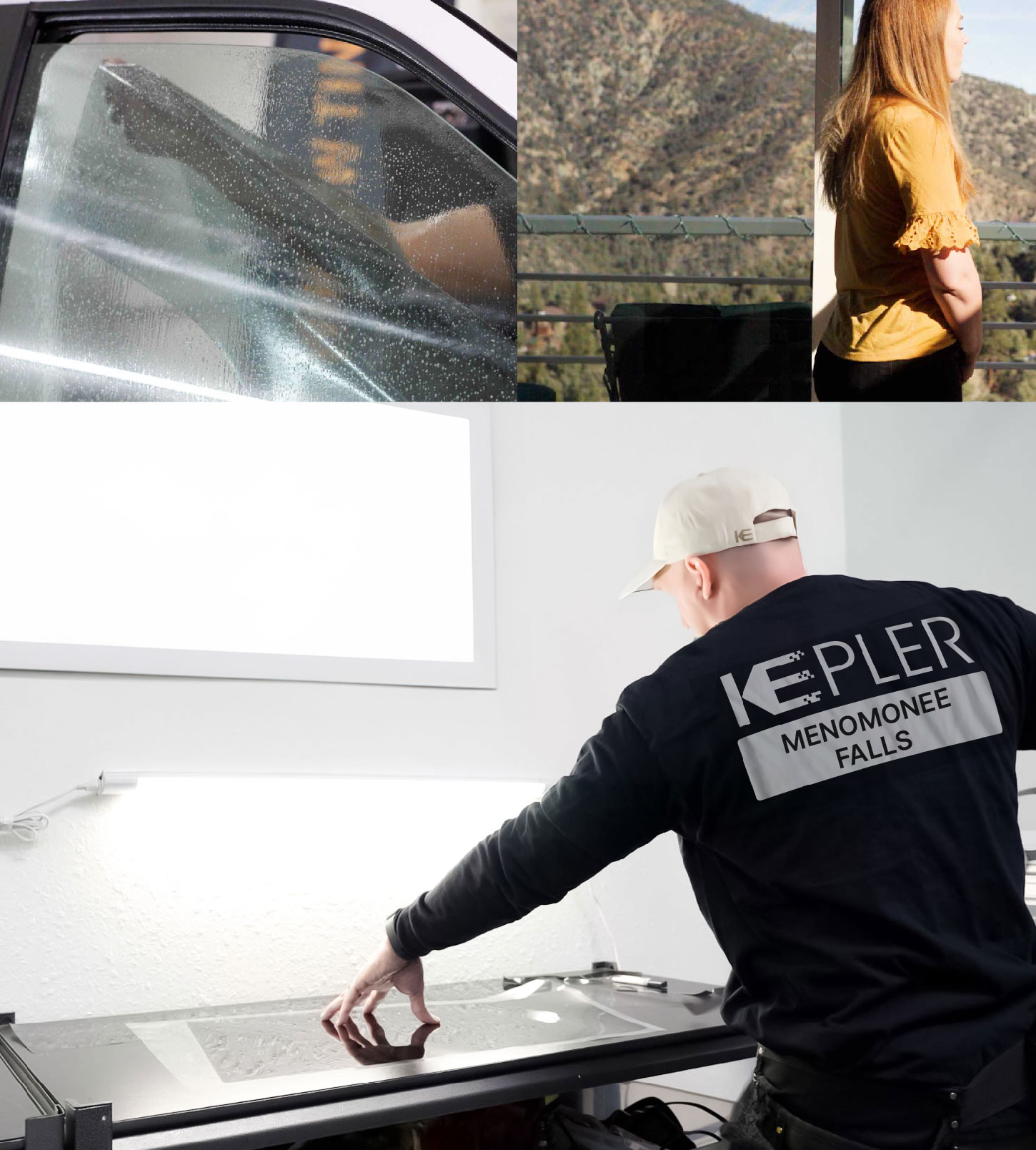 Window Tinting Specialist Cutting Film in Menomonee Falls, Wisconsin