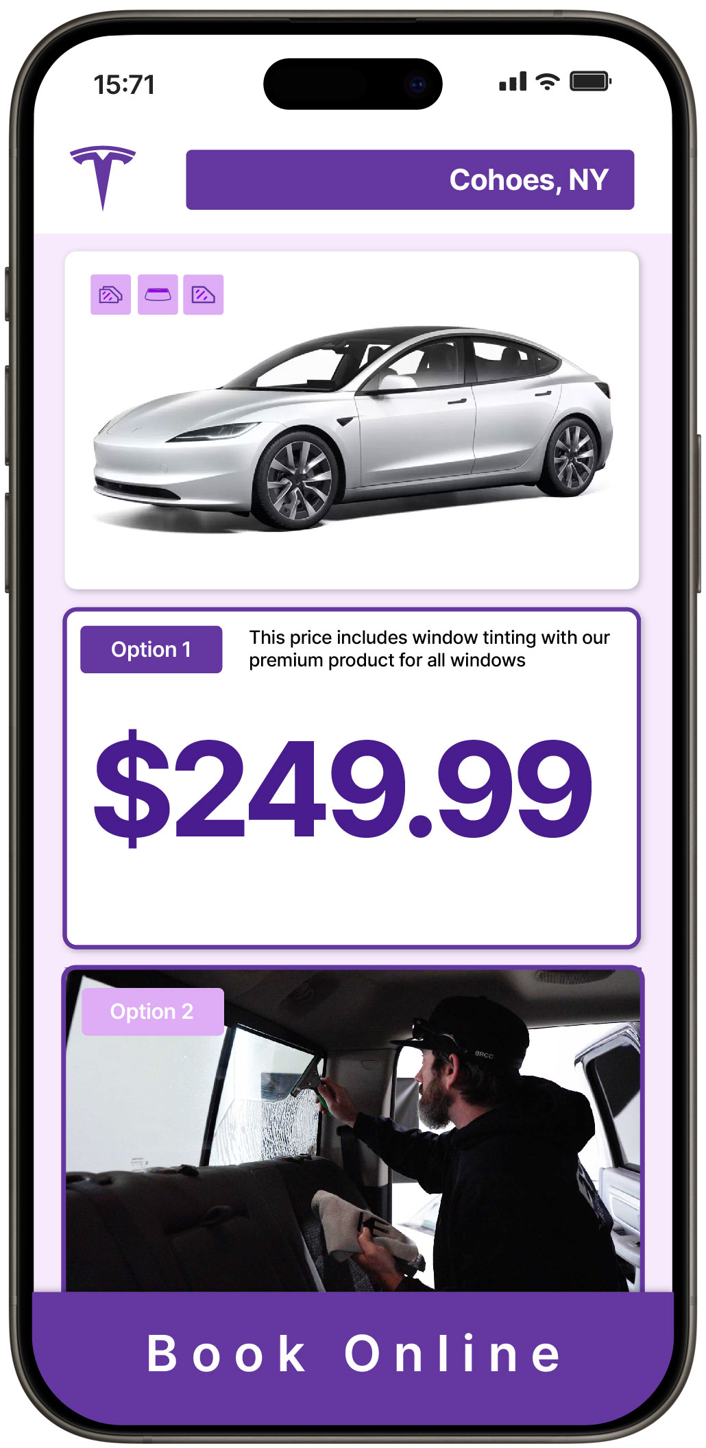 View Affordable Tesla Window Tinting Rates in Cohoes, New York