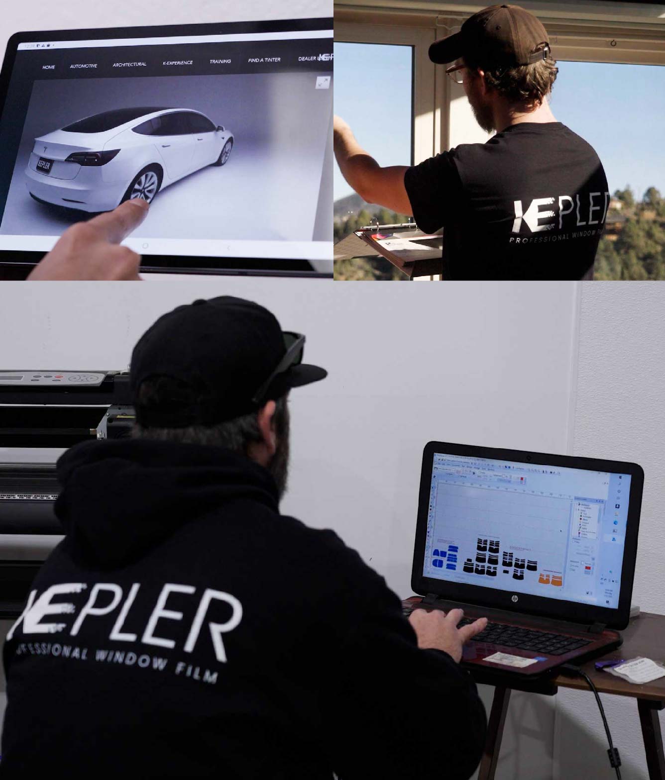 Ceramic Window Tinting Expert Cutting Film in Allentown, Pennsylvania
