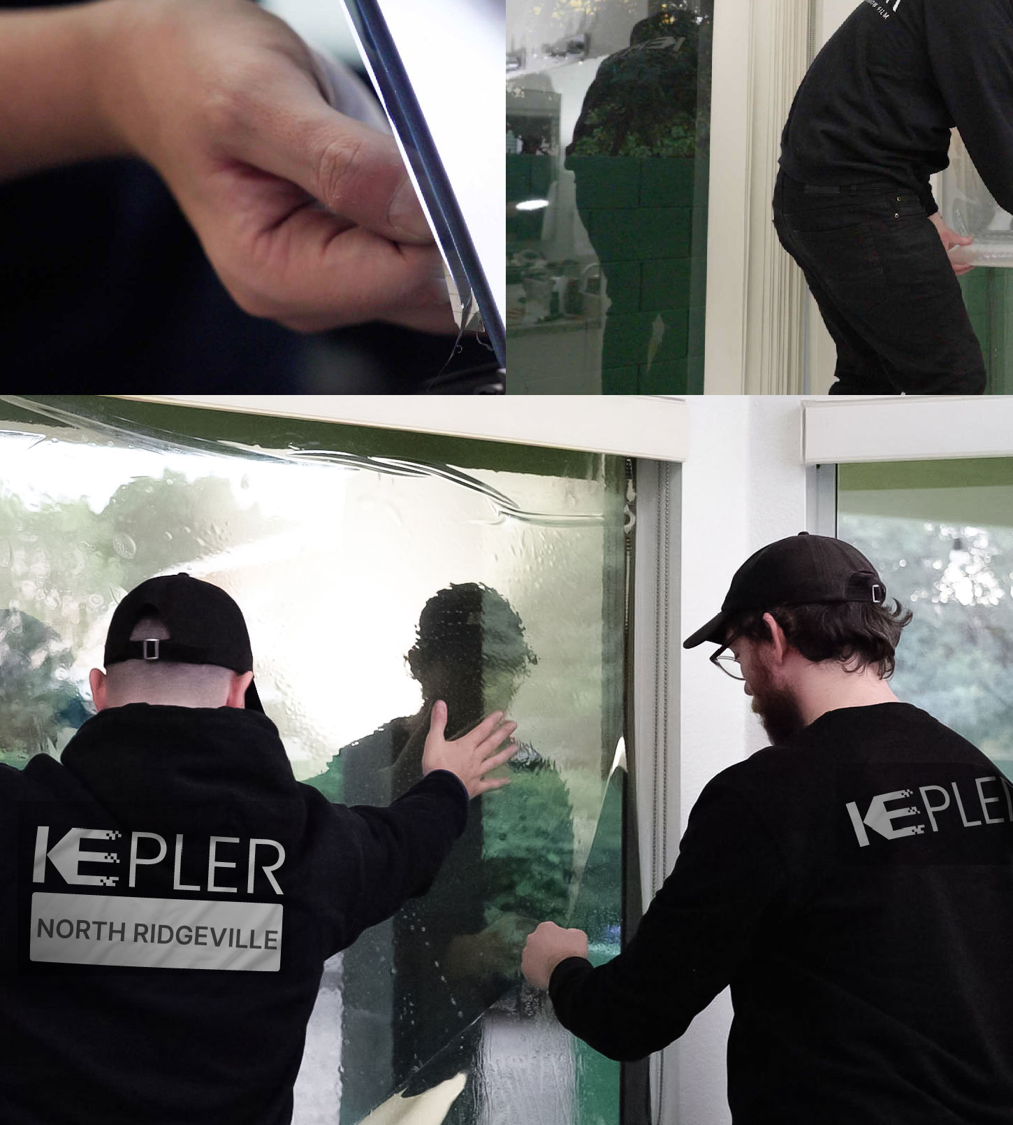 Kepler Technician Fitting Ceramic Window Tint to Home in North Ridgeville