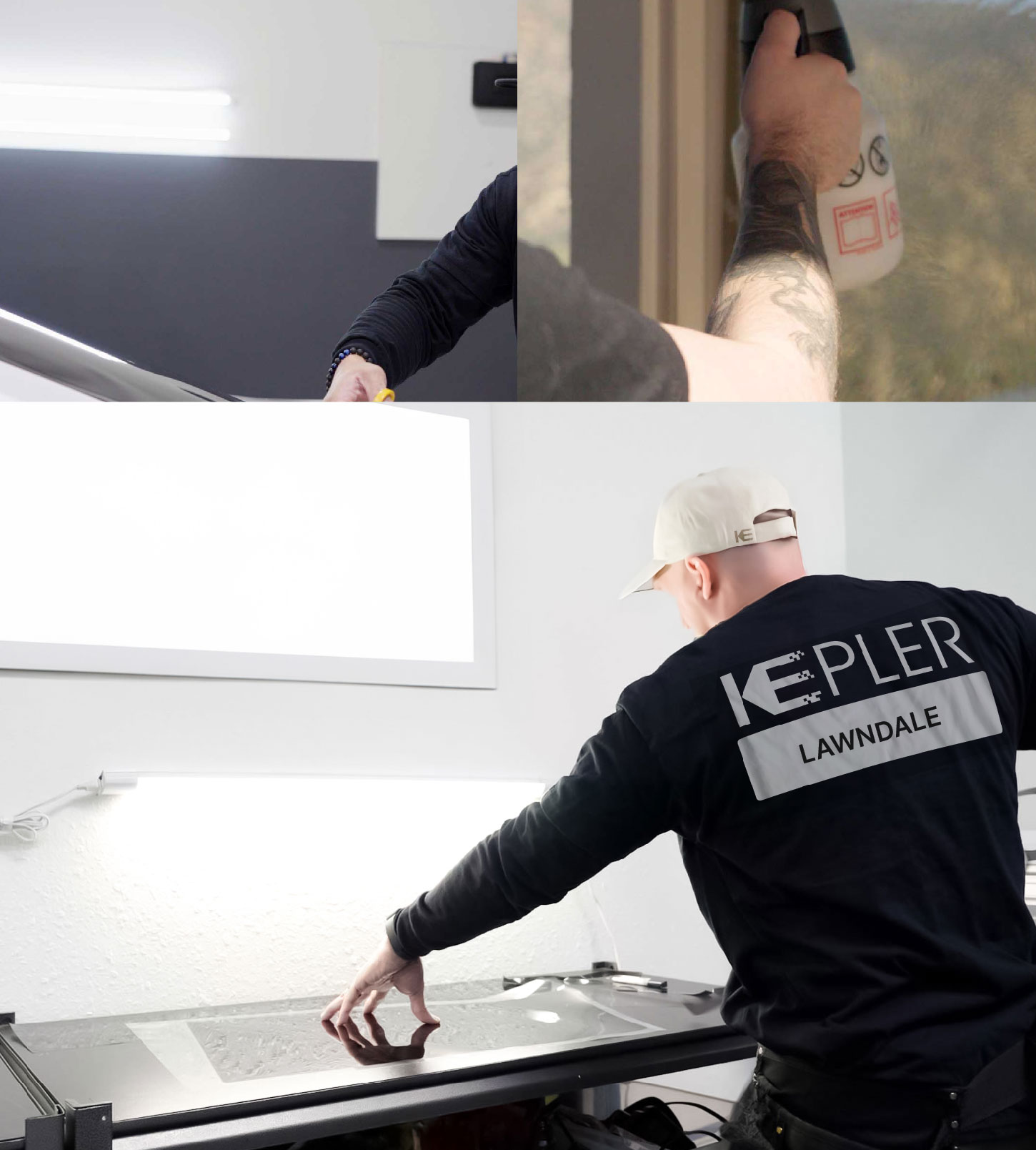 Window Tinting Specialist Cutting Film in Lawndale, California