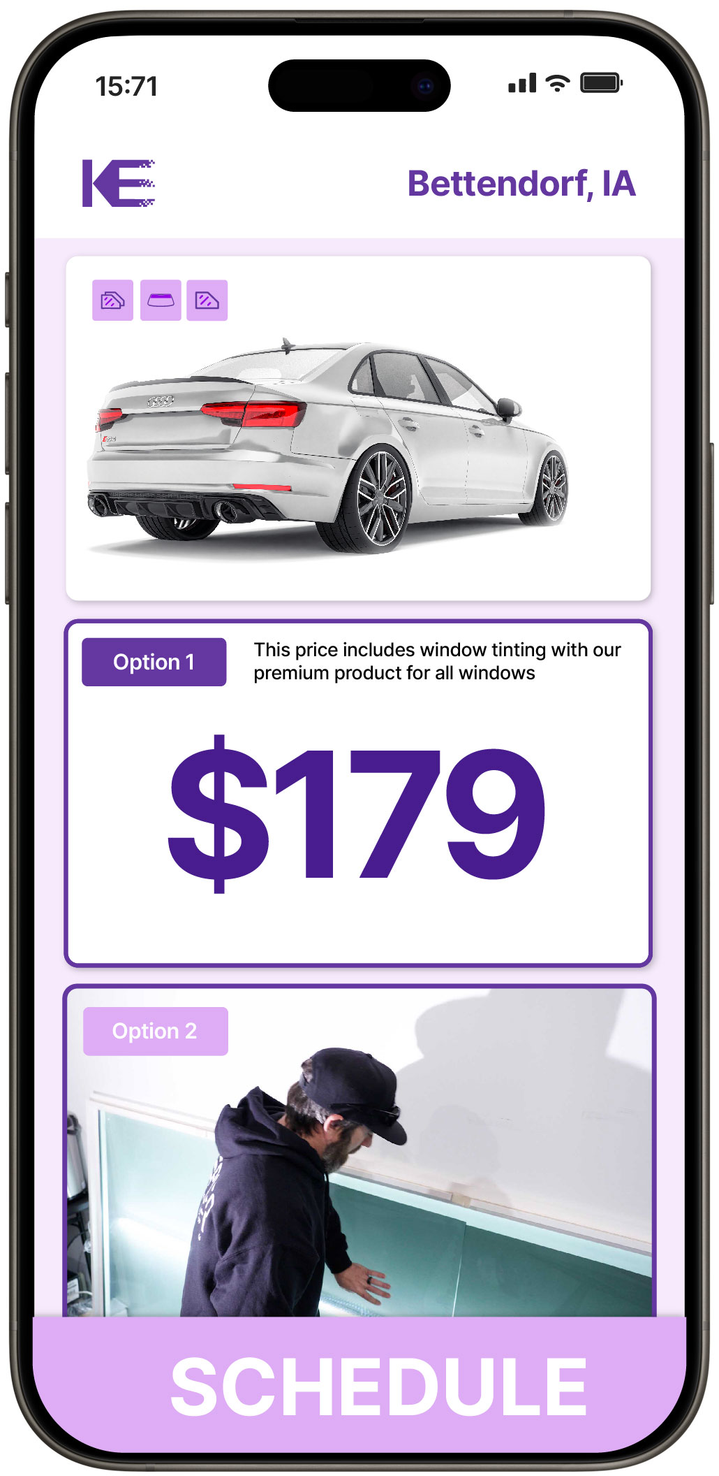 View Competitive Car Window Tinting Prices in Bettendorf, Iowa