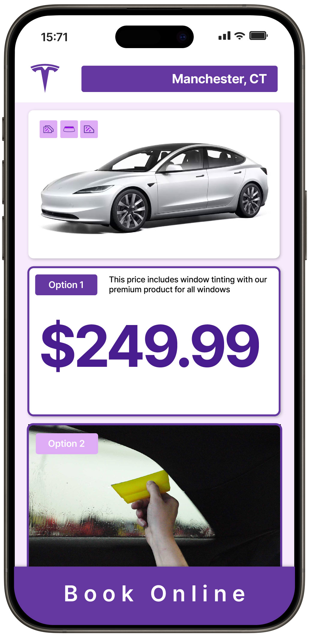 View Reasonable Tesla Window Tinting Prices in Manchester, Connecticut