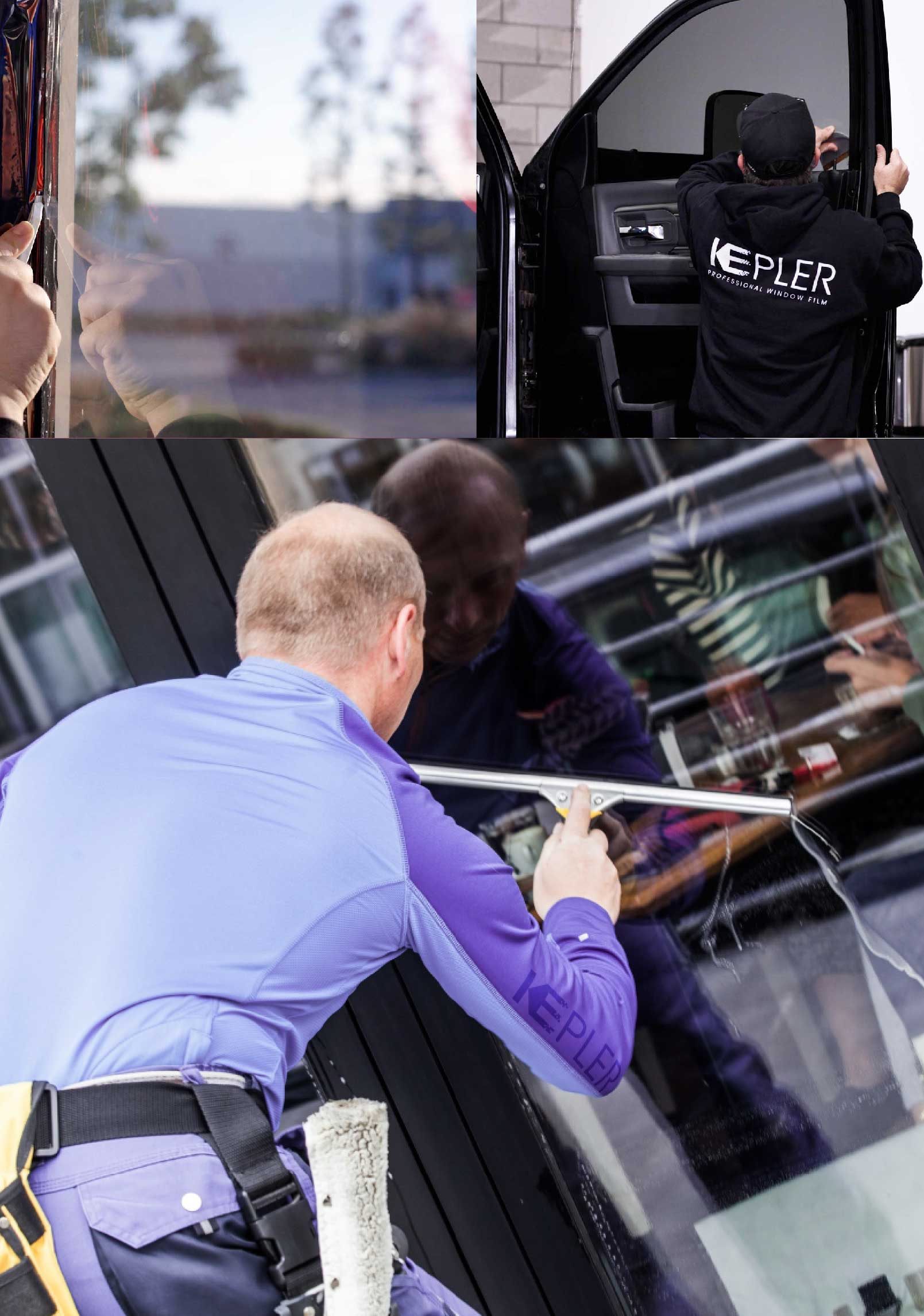 Kepler Professional Applying Anti-Graffiti Window Film to a Arden Shop Front
