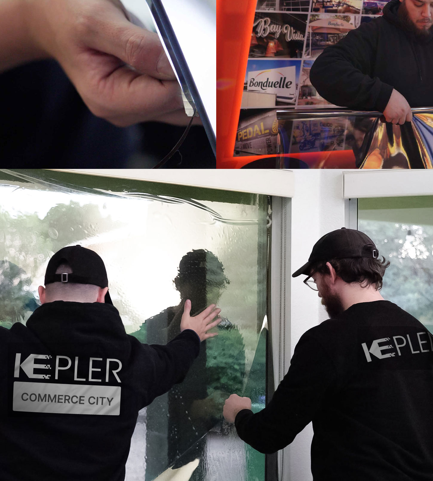Kepler Technician Fitting High-tech Window Tint to Home in Commerce City