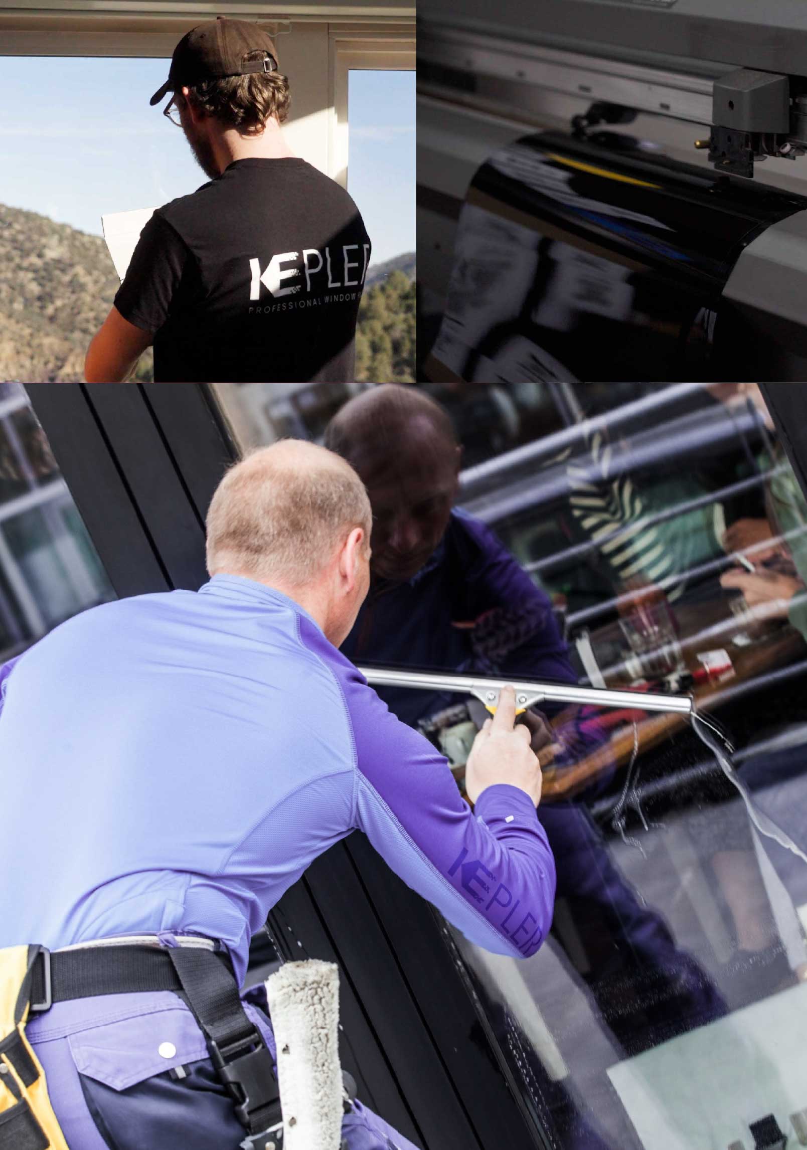 Kepler Skilled Applying Anti-Graffiti Window Film to a Queens Village Shop Front