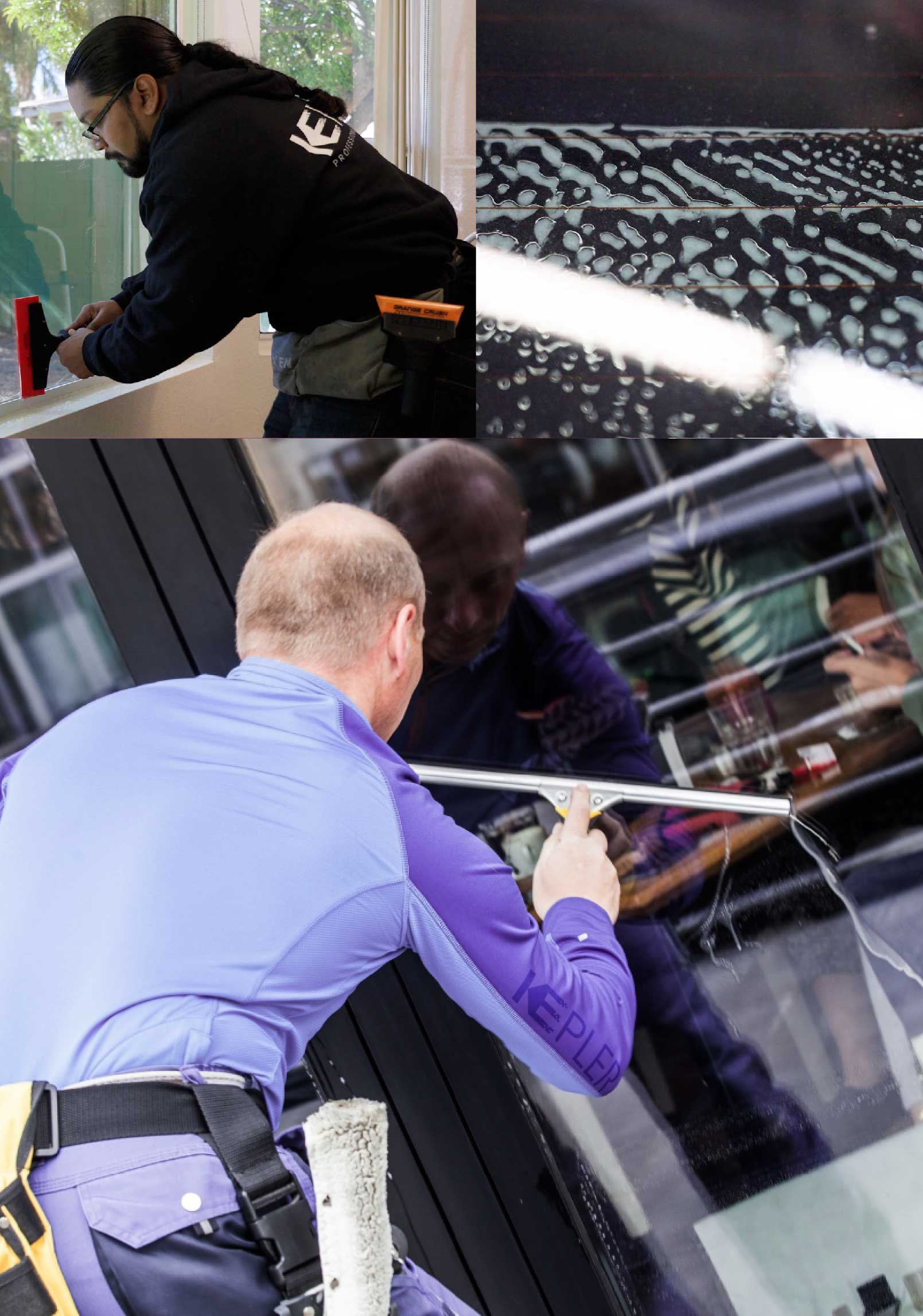 Kepler Skilled Applying Anti-Graffiti Window Film to a Muskogee Shop Front