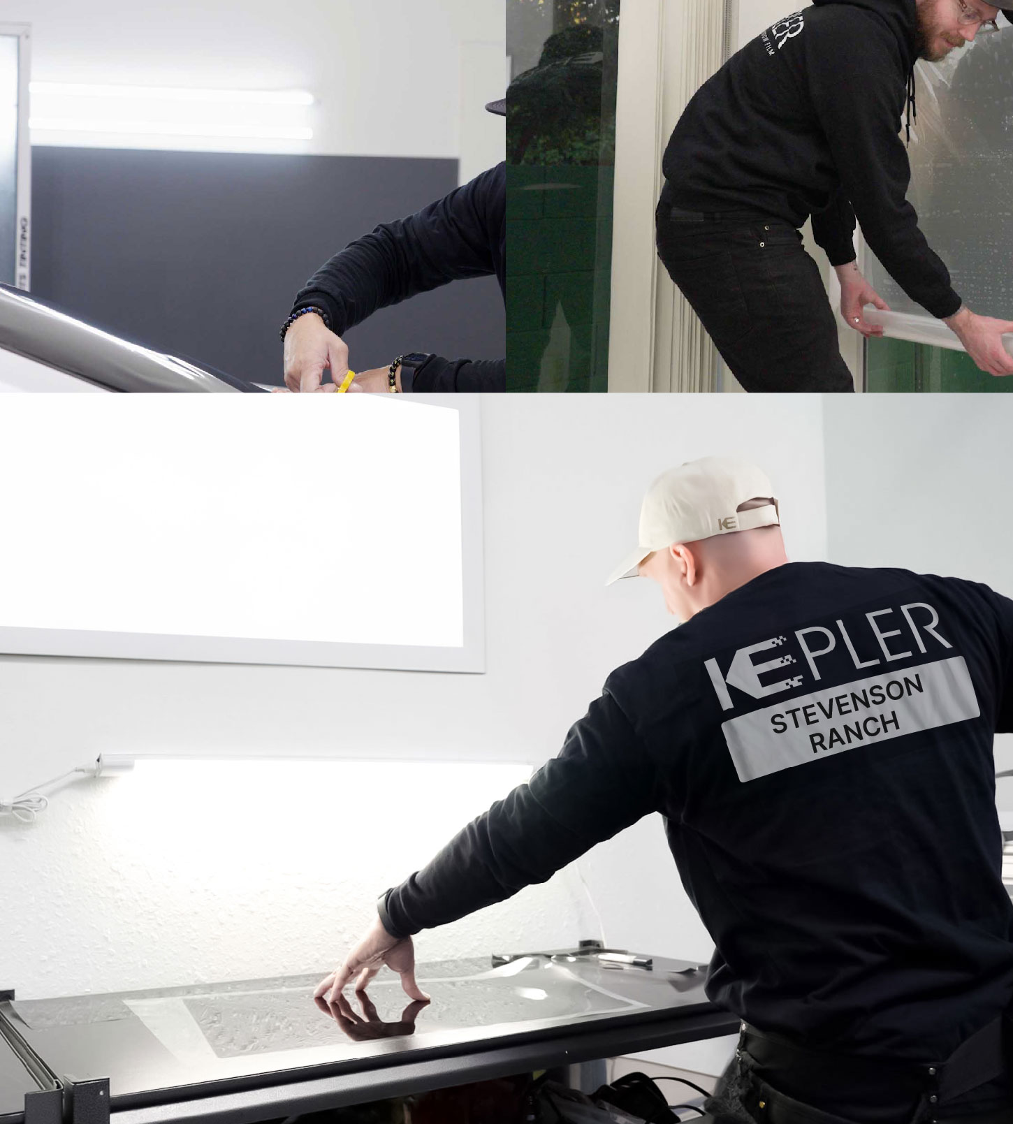 Window Tinting Specialist Cutting Film in Stevenson Ranch, California