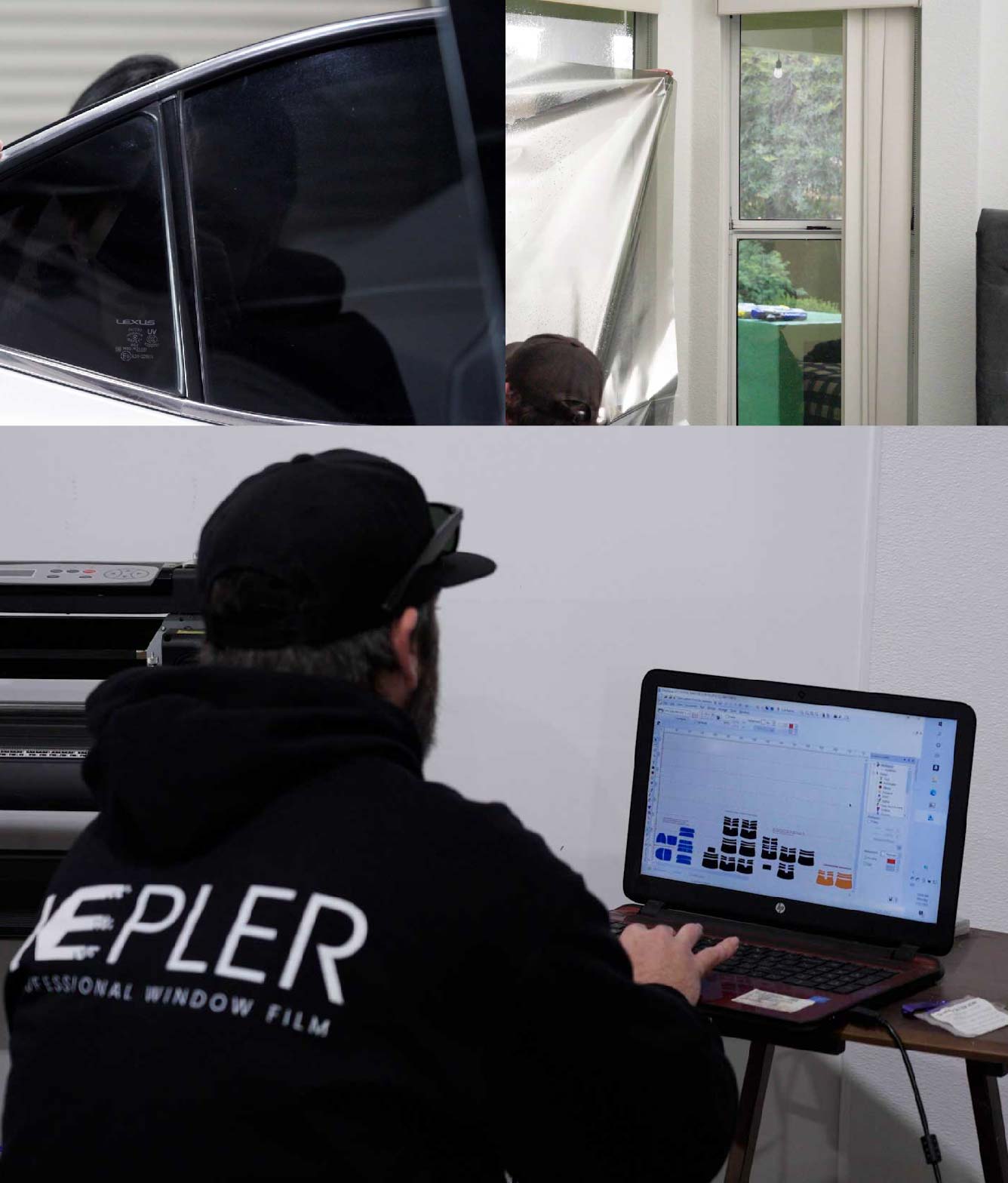 Ceramic Window Tinting Expert Cutting Film in Cedar City, Utah
