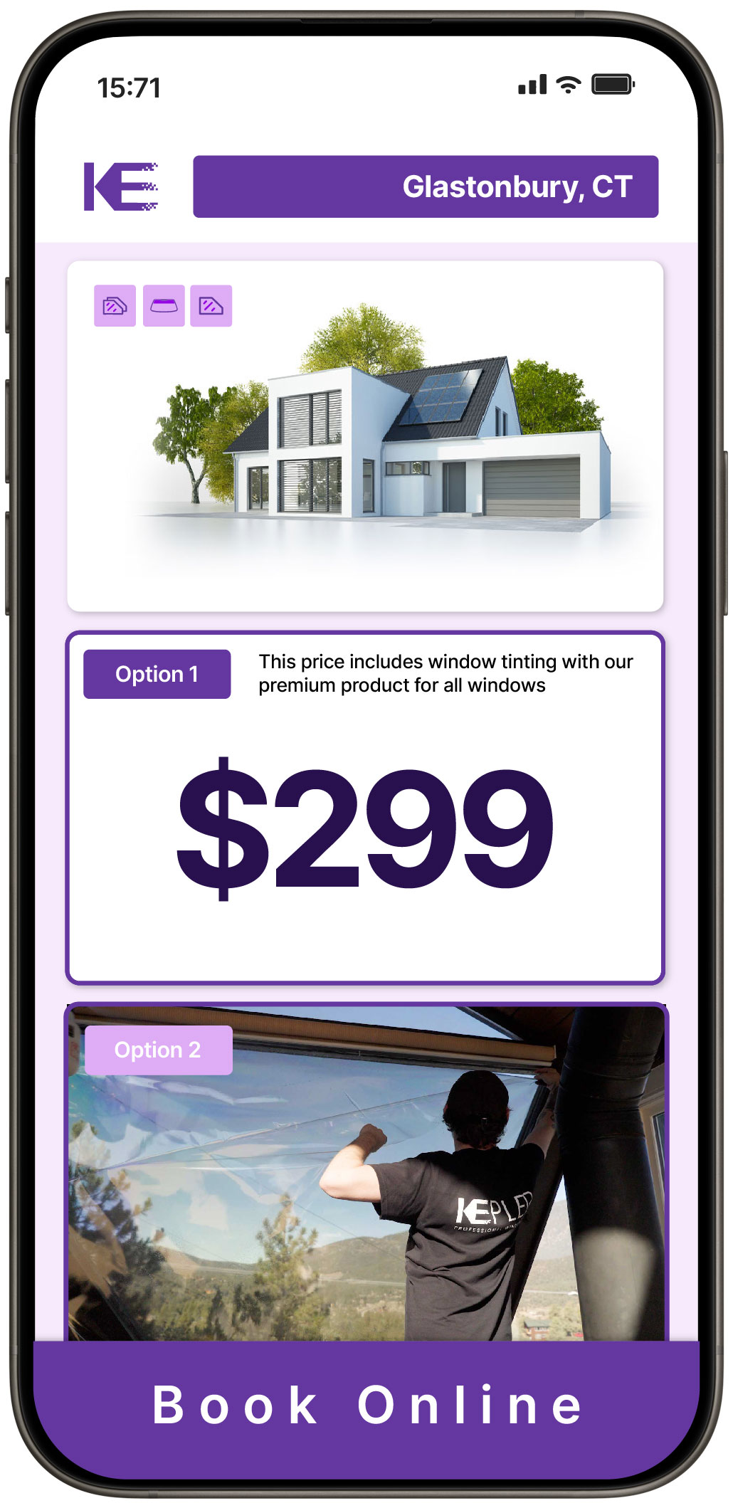 View Competitive Home Window Tinting Prices in Glastonbury, Connecticut