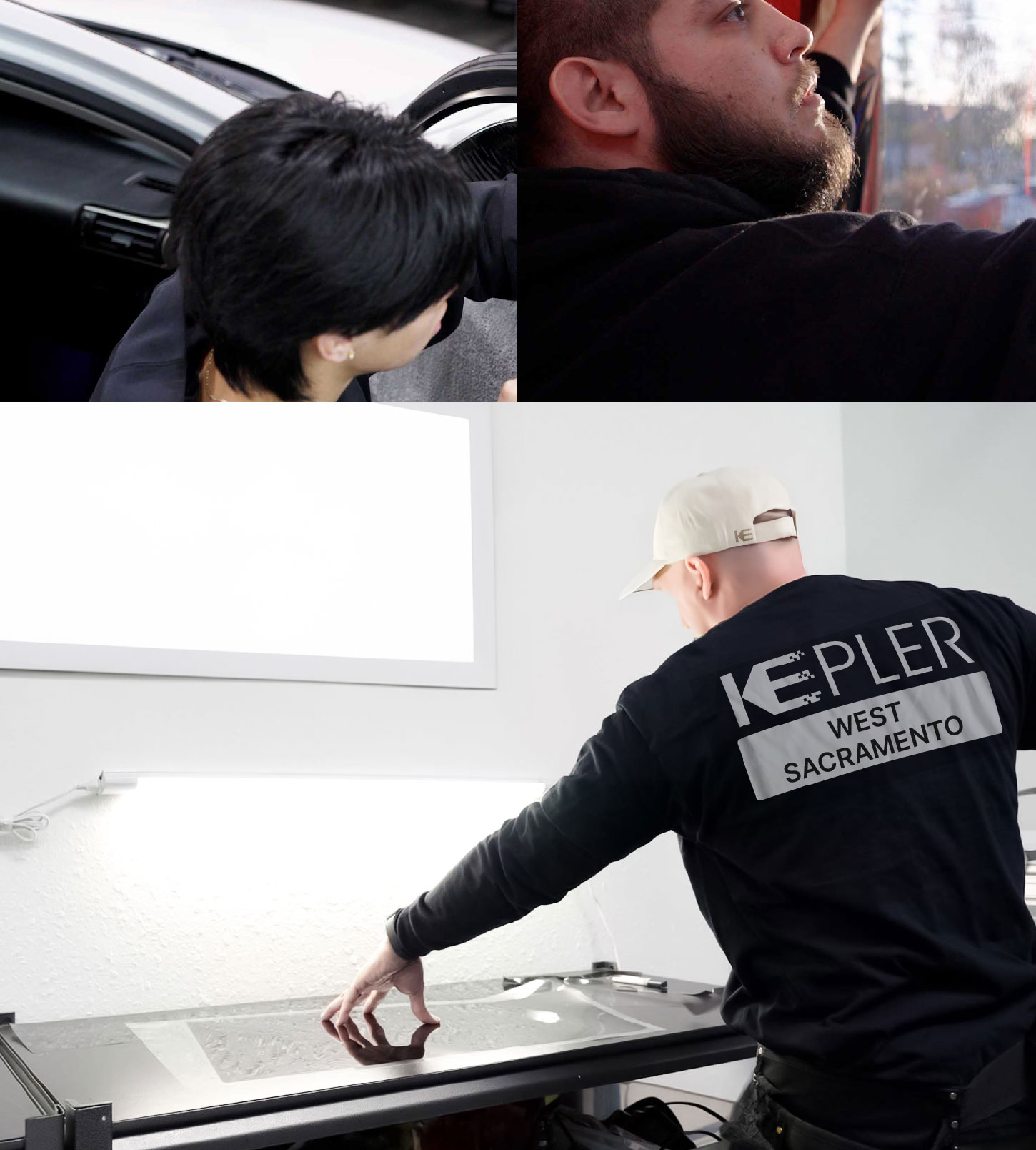 Window Tinting Specialist Cutting Film in West Sacramento, California