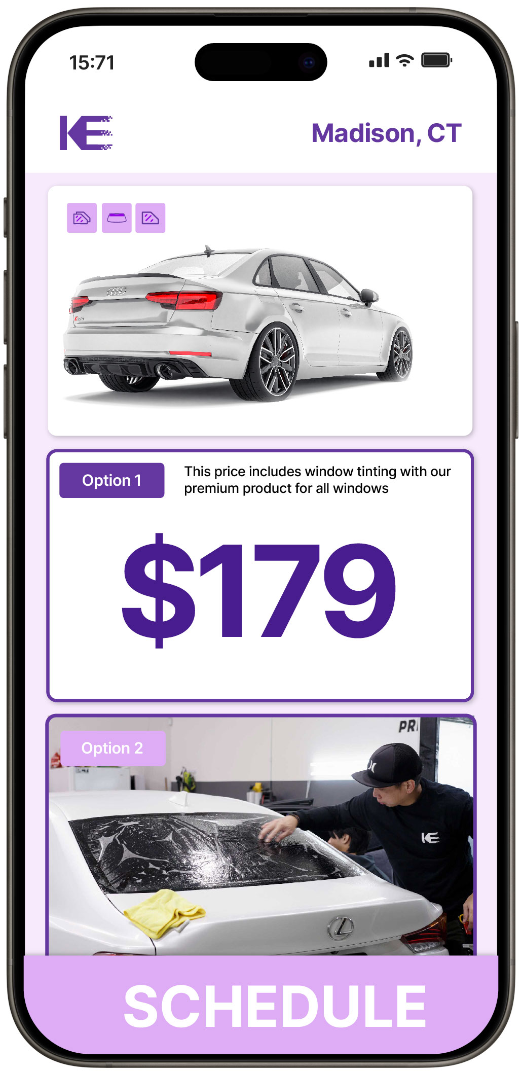 View Competitive Car Window Tinting Rates in Madison, Connecticut