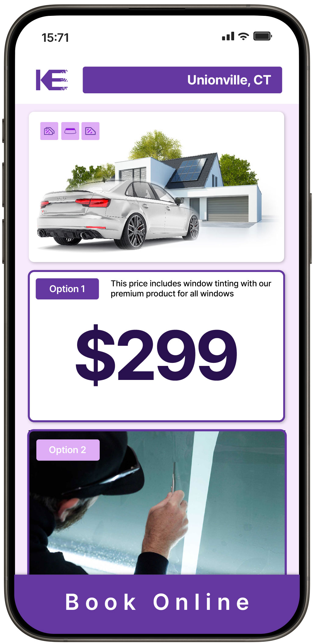 View Competitive Window Tinting Prices in Unionville, Connecticut