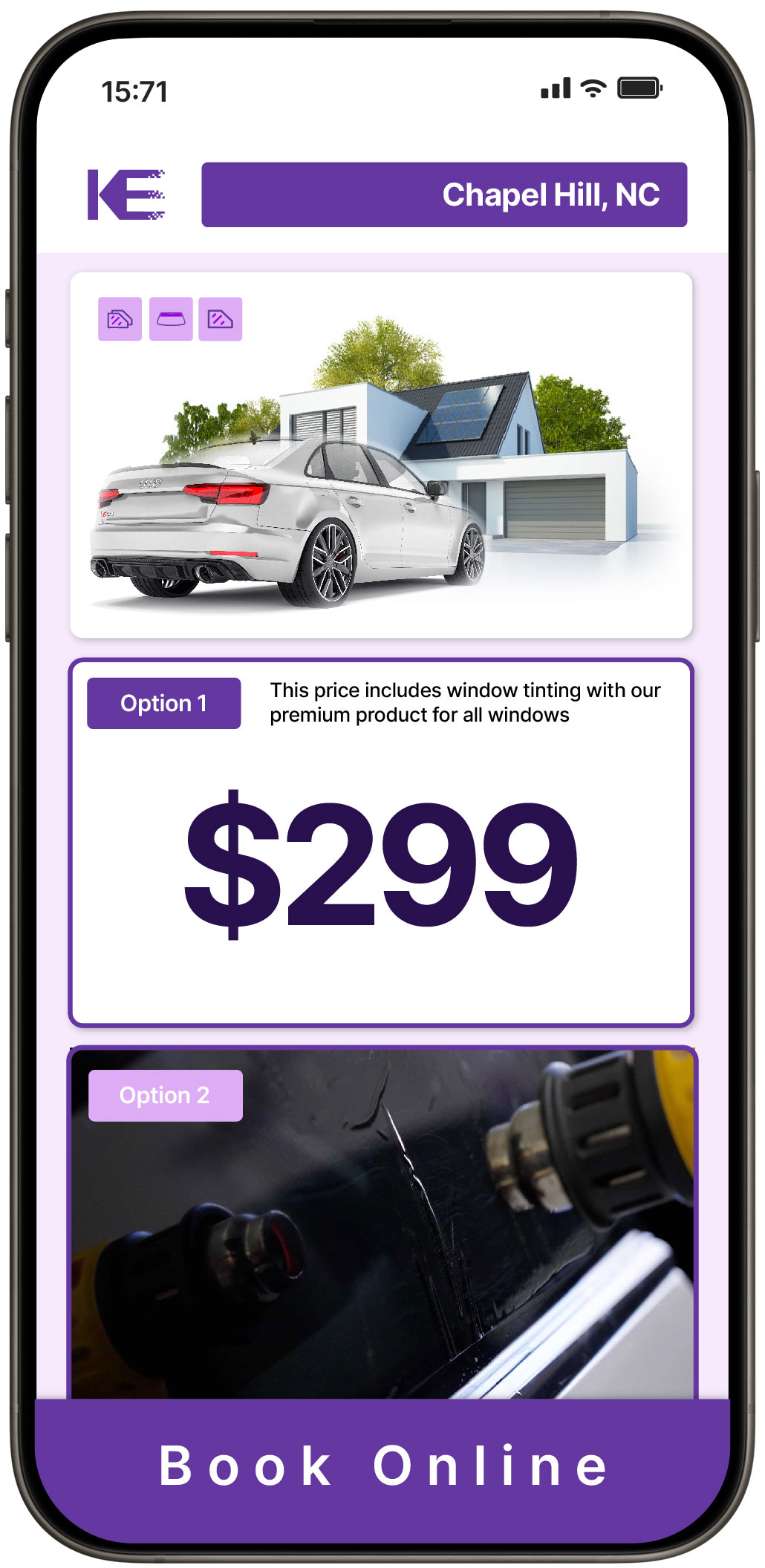 View Reasonable Tesla Window Tinting Prices in Hickory, North Carolina