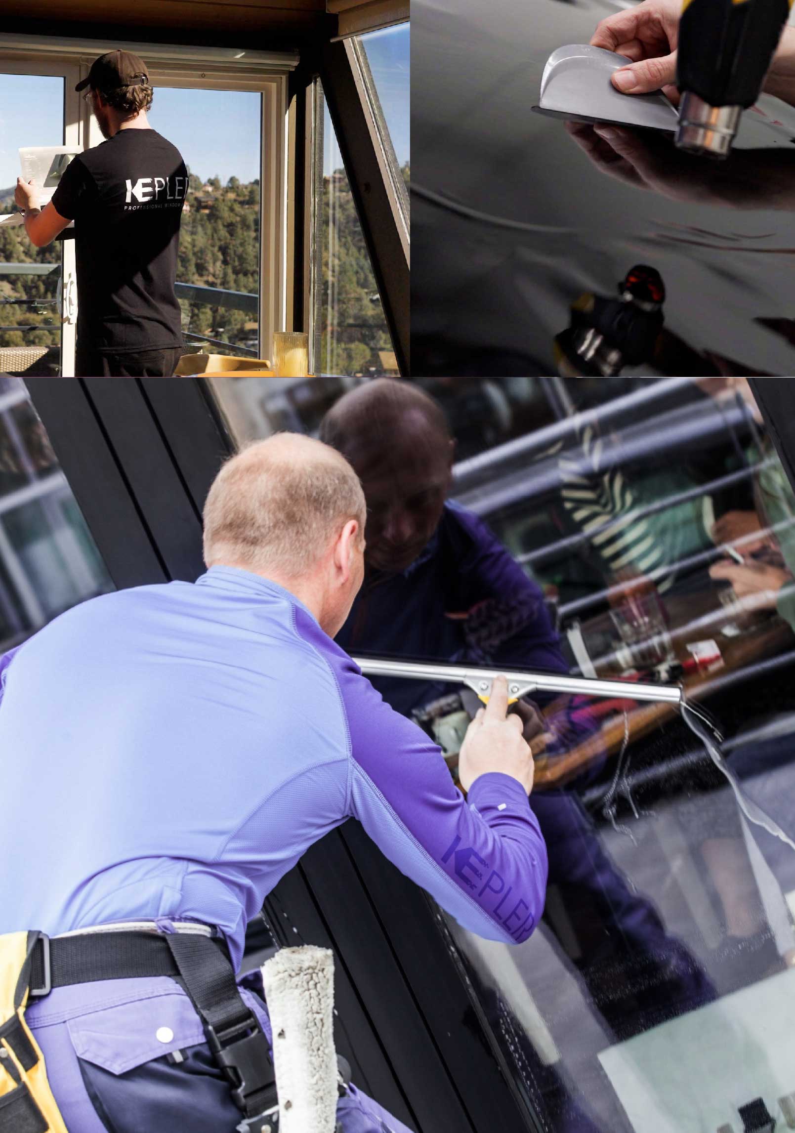 Kepler Expert Applying Anti-Graffiti Window Film to a Hope Mills Shop Front