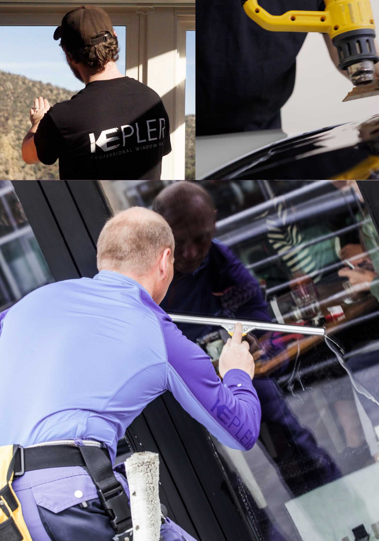 Kepler Skilled Applying Anti-Graffiti Window Film to a Mauldin Shop Front