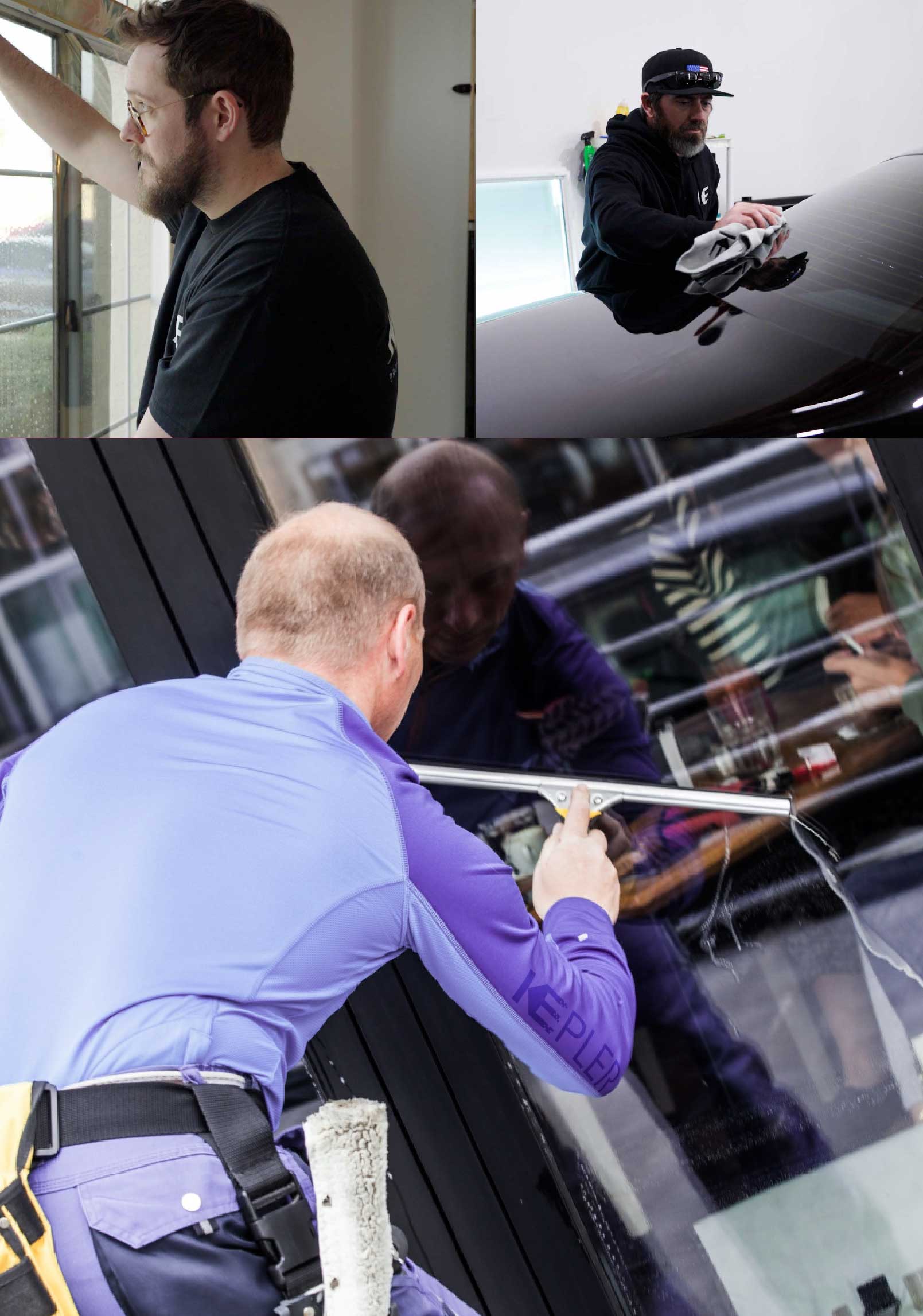 Kepler Expert Applying Anti-Graffiti Window Film to a Kenosha Shop Front