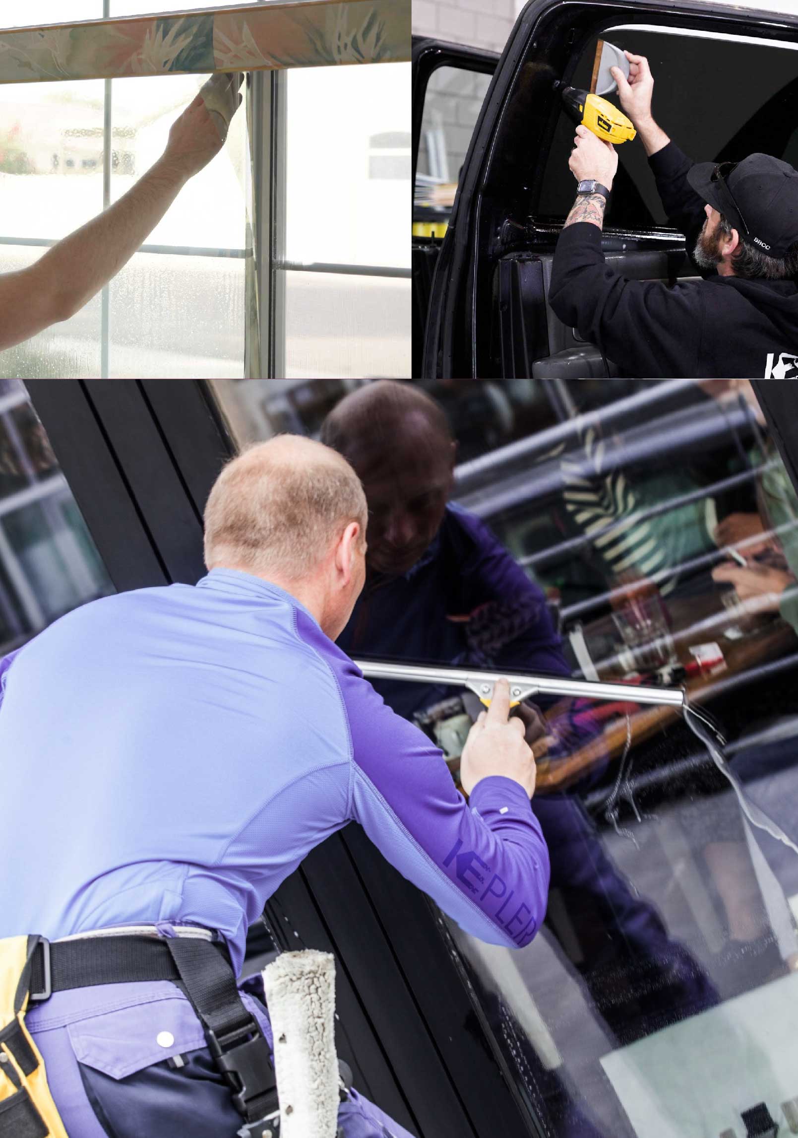 Kepler Skilled Applying Anti-Graffiti Window Film to a Derby Shop Front