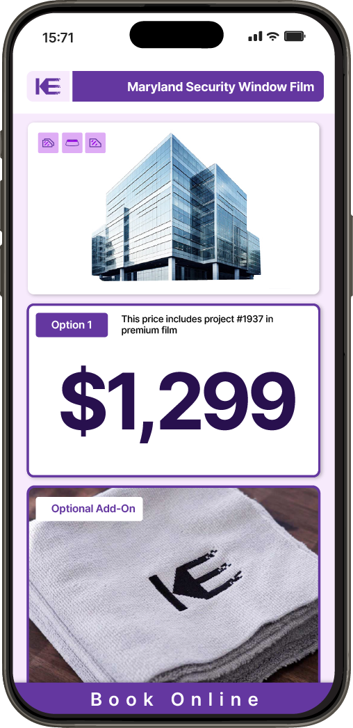 Get Security Window Film Pricing on Your Phone in Maryland