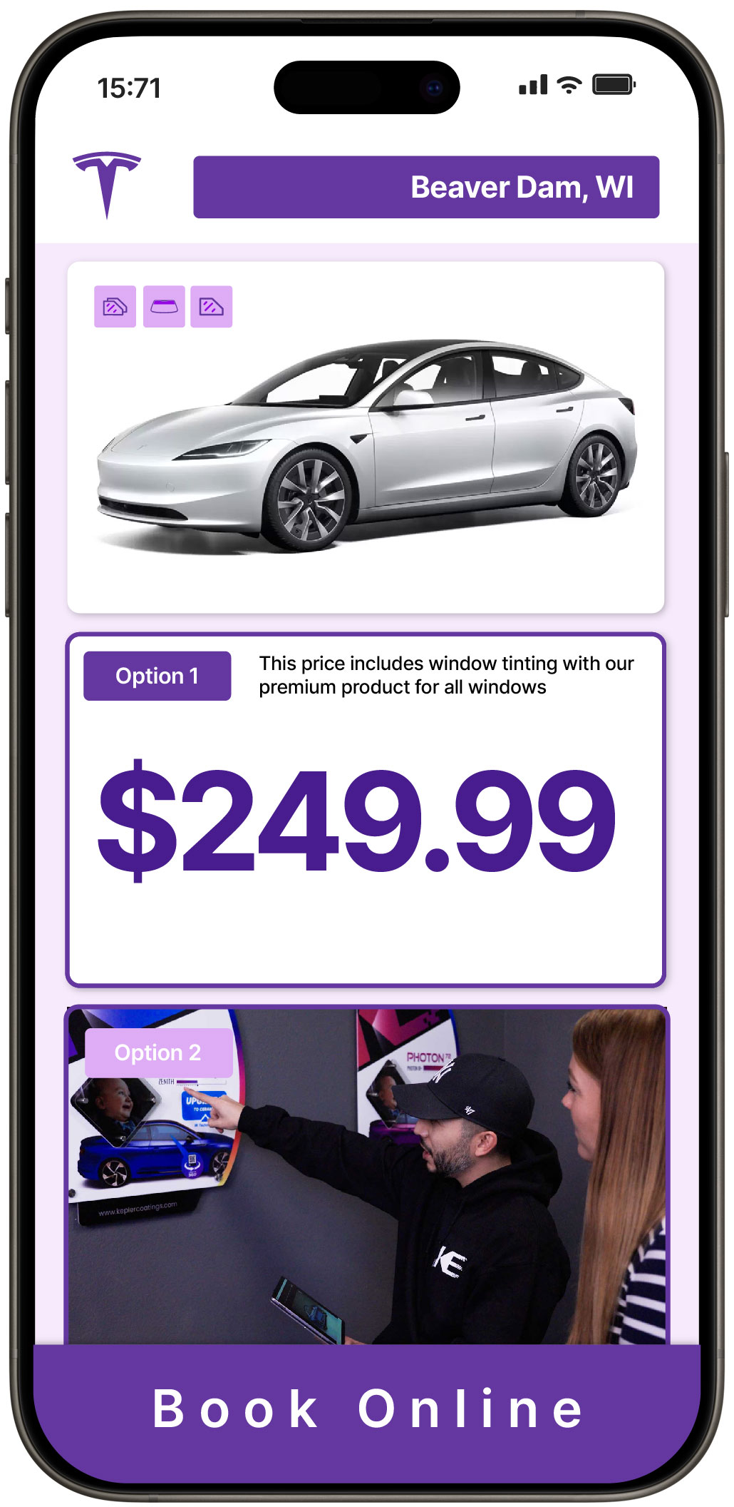 View Reasonable Tesla Window Tinting Prices in Beaver Dam, Wisconsin