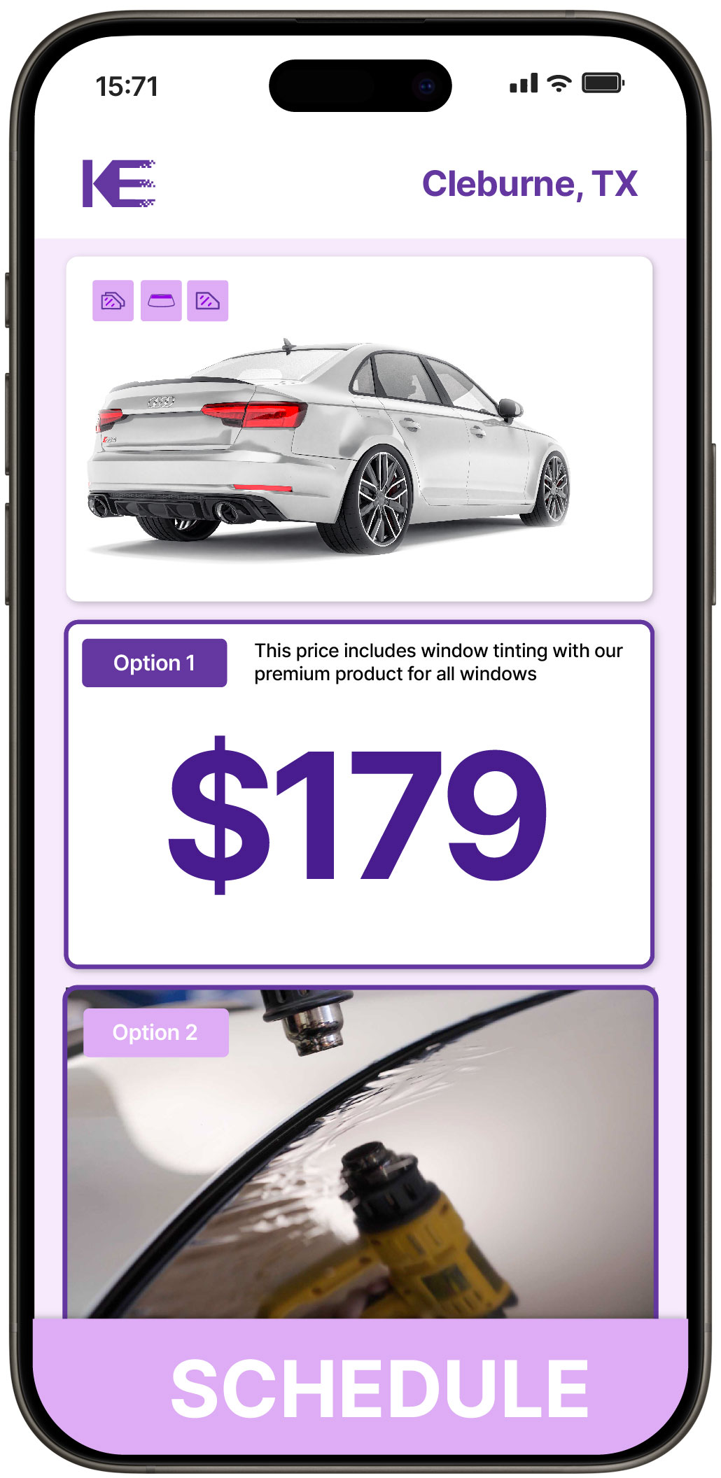 View Affordable Car Window Tinting Prices in Cleburne, Texas
