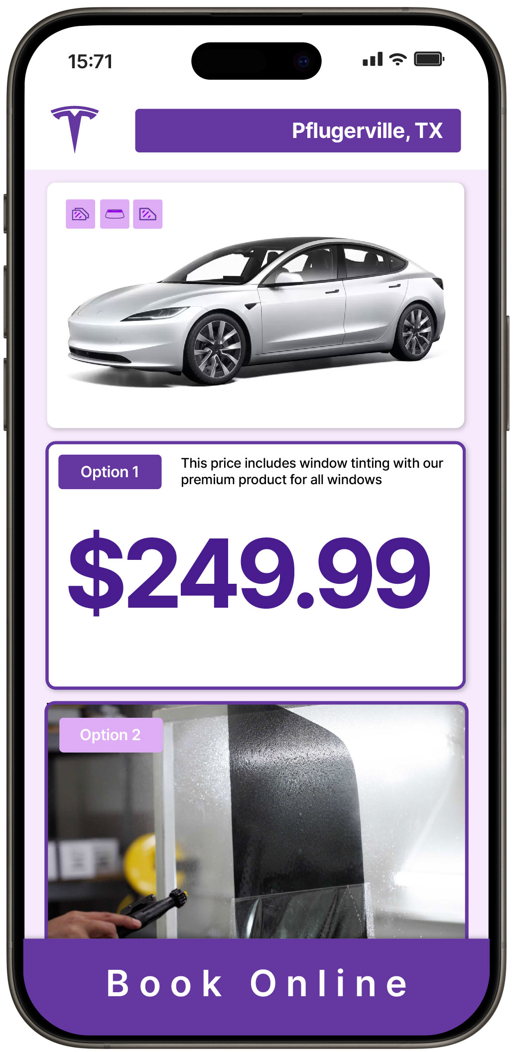 View Reasonable Tesla Window Tinting Rates in Pflugerville, Texas
