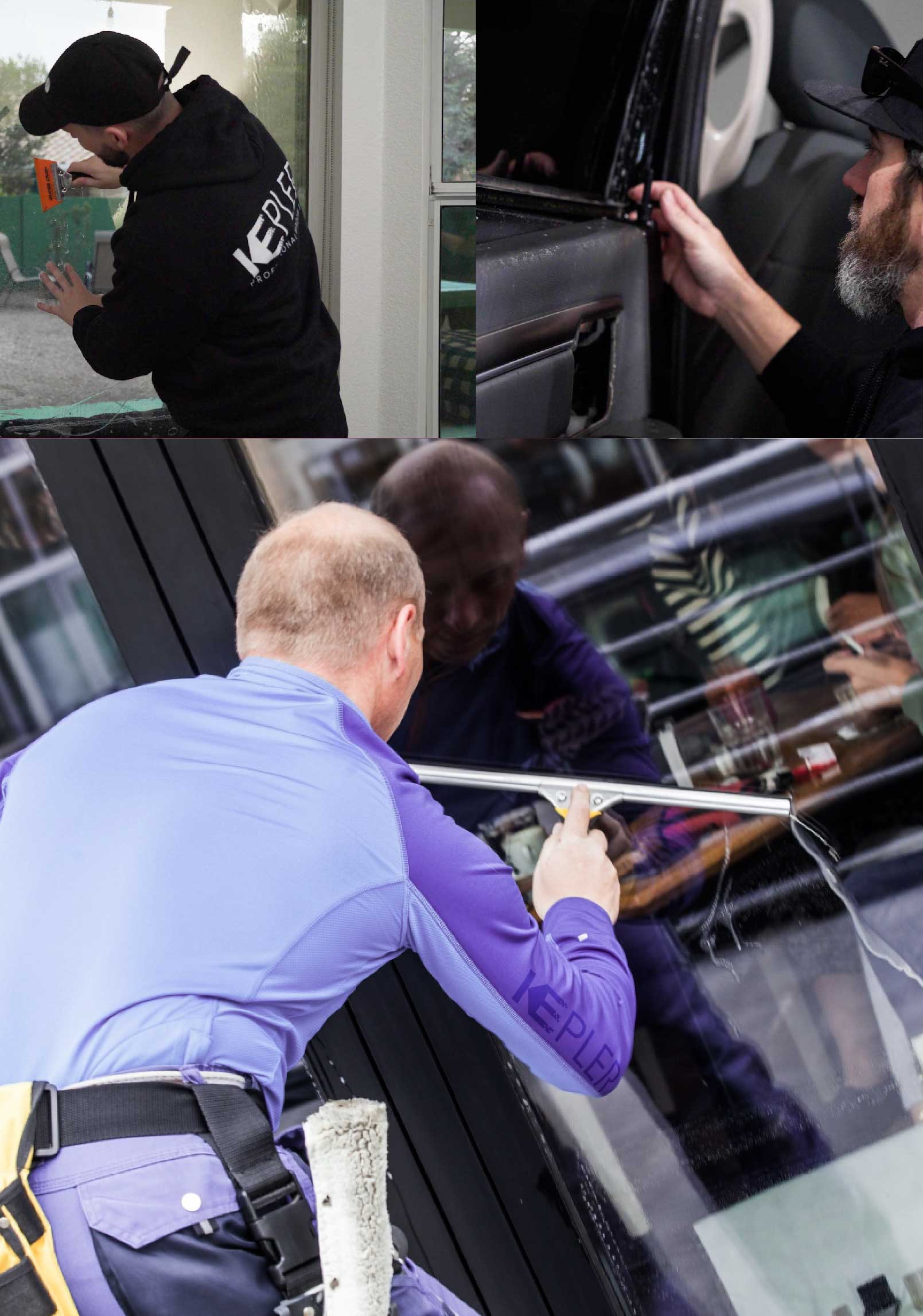 Kepler Expert Applying Anti-Graffiti Window Film to a Wallingford Shop Front