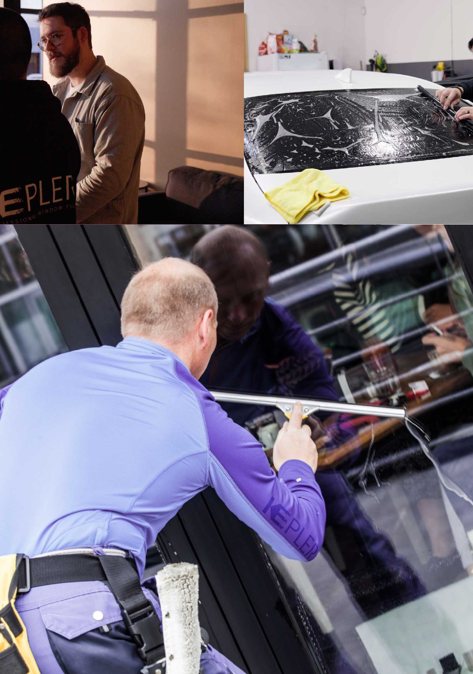 Kepler Expert Applying Anti-Graffiti Window Film to a Rosemount Shop Front