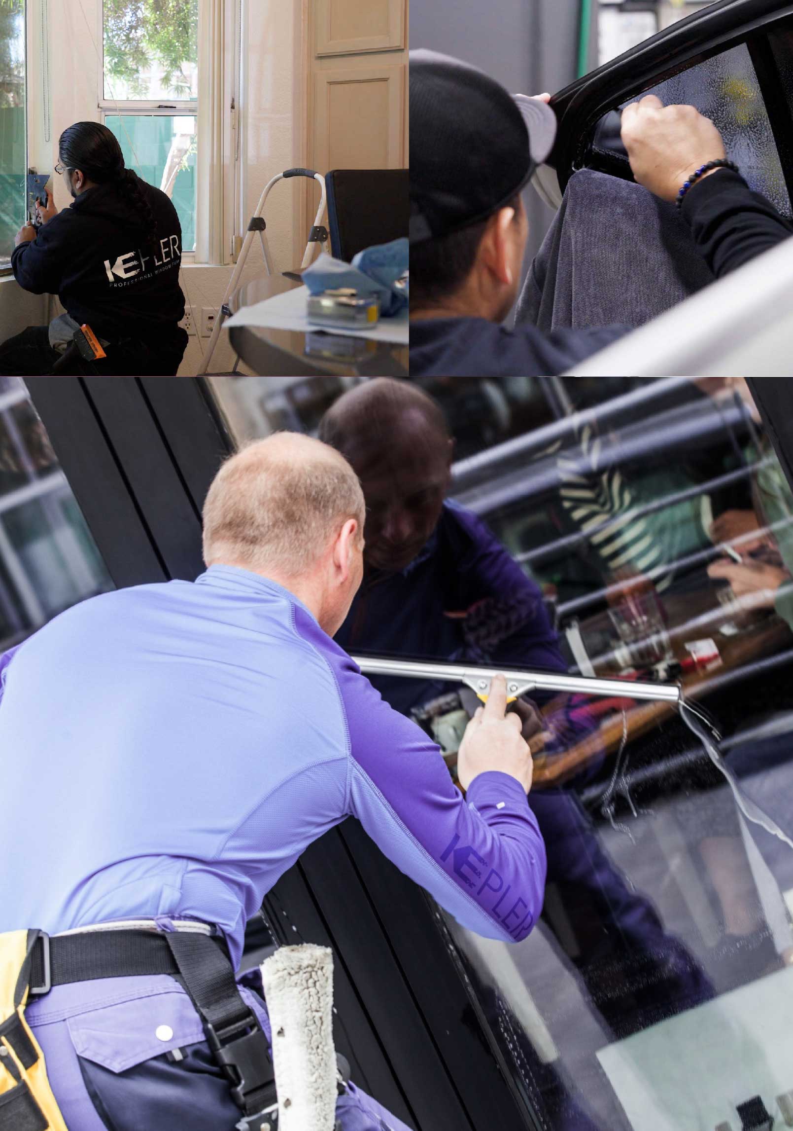 Kepler Professional Applying Anti-Graffiti Window Film to a Richmond Hill Shop Front