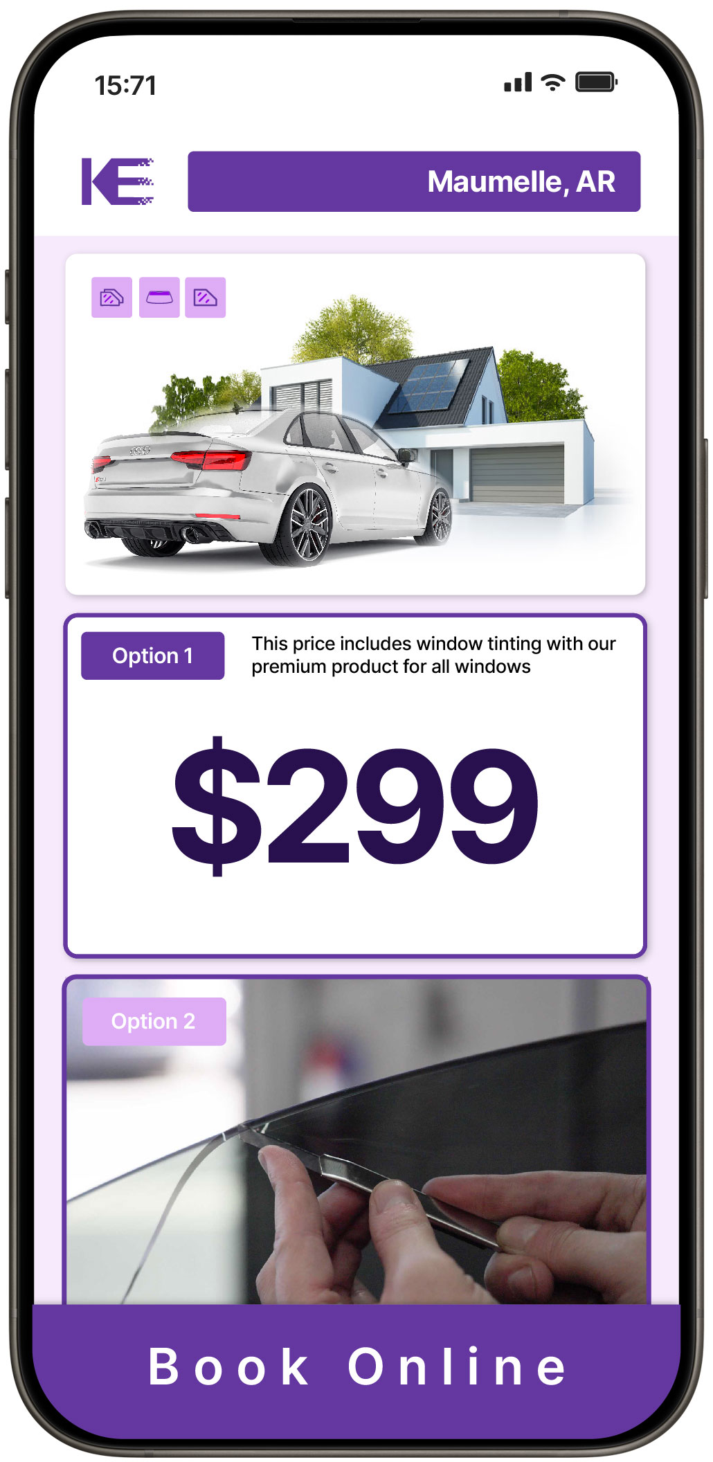 View Competitive Tesla Window Tinting Costs in Springdale, Arkansas