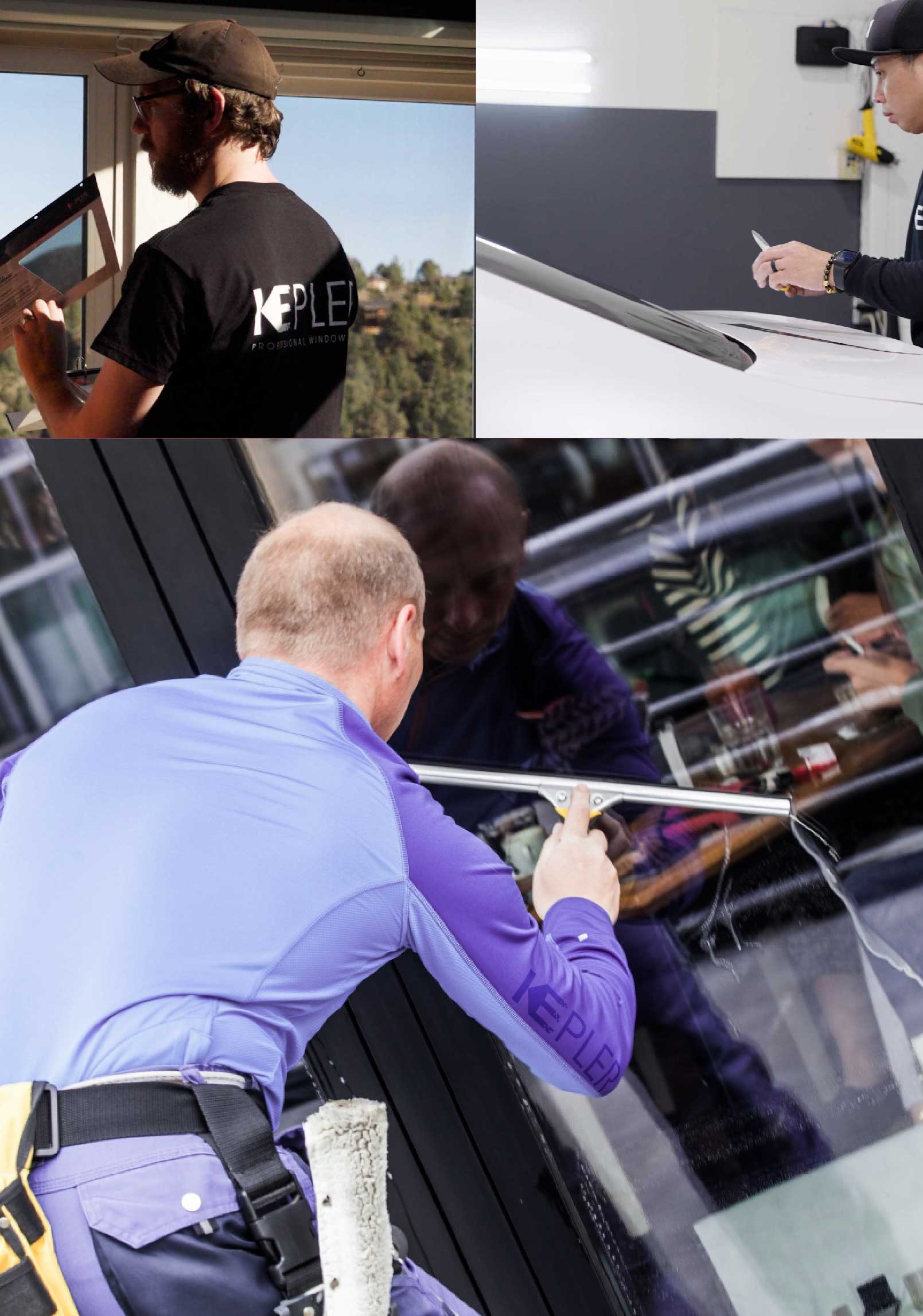Kepler Professional Applying Anti-Graffiti Window Film to a Inver Grove Heights Shop Front
