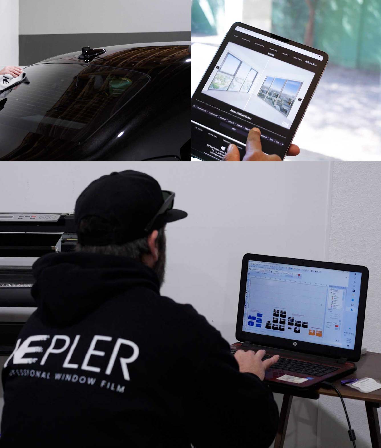Ceramic Window Tinting Expert Cutting Film in Liberal, Kansas