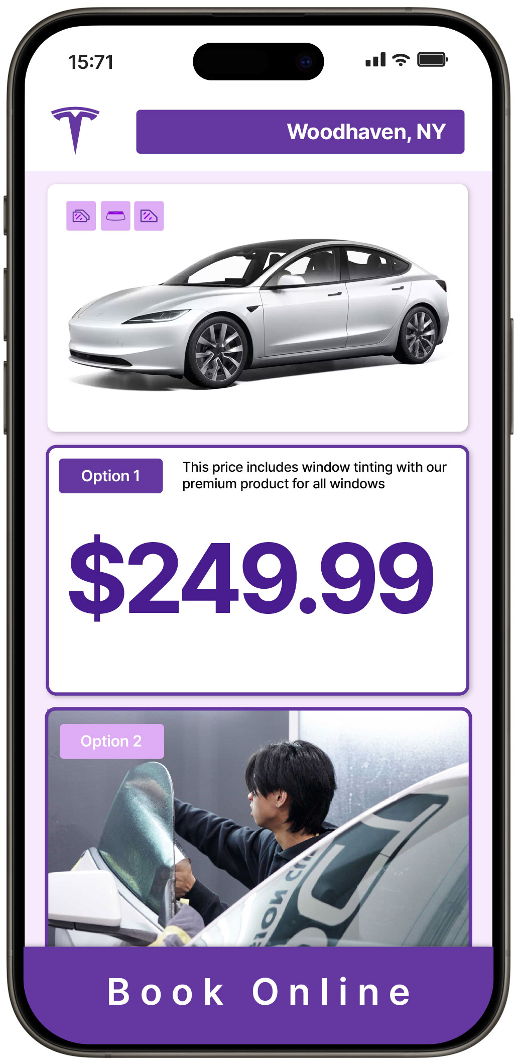 View Competitive Tesla Window Tinting Costs in Woodhaven, New York