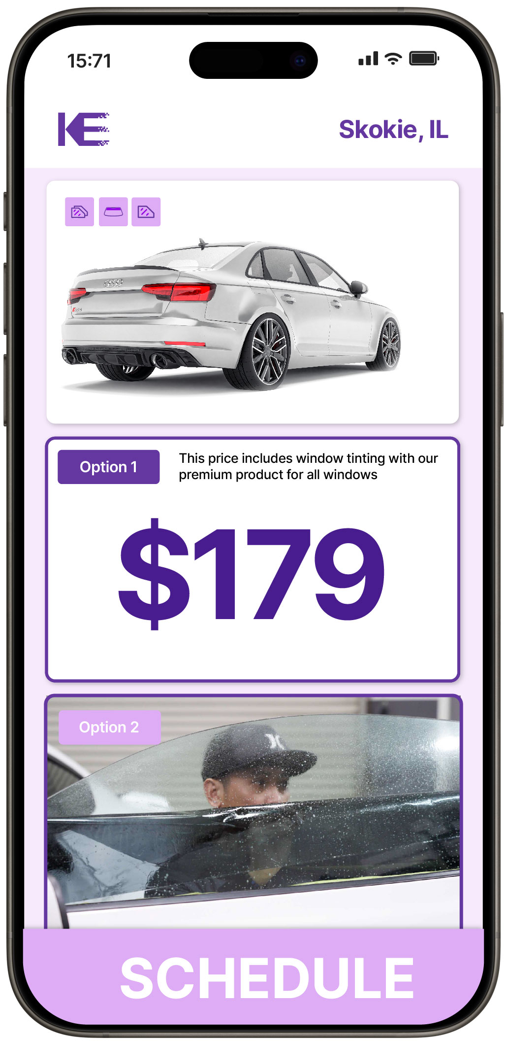 View Affordable Car Window Tinting Prices in Skokie, Illinois