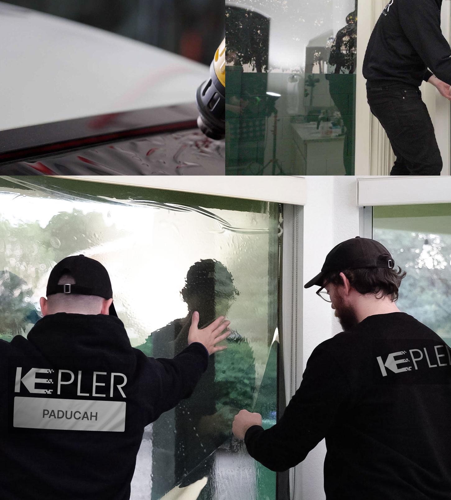 Kepler Technician Fitting Advanced Window Tint to Home in Paducah