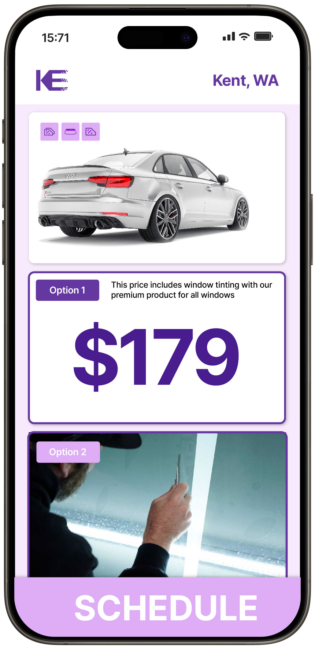 View Competitive Car Window Tinting Prices in Kent, Washington