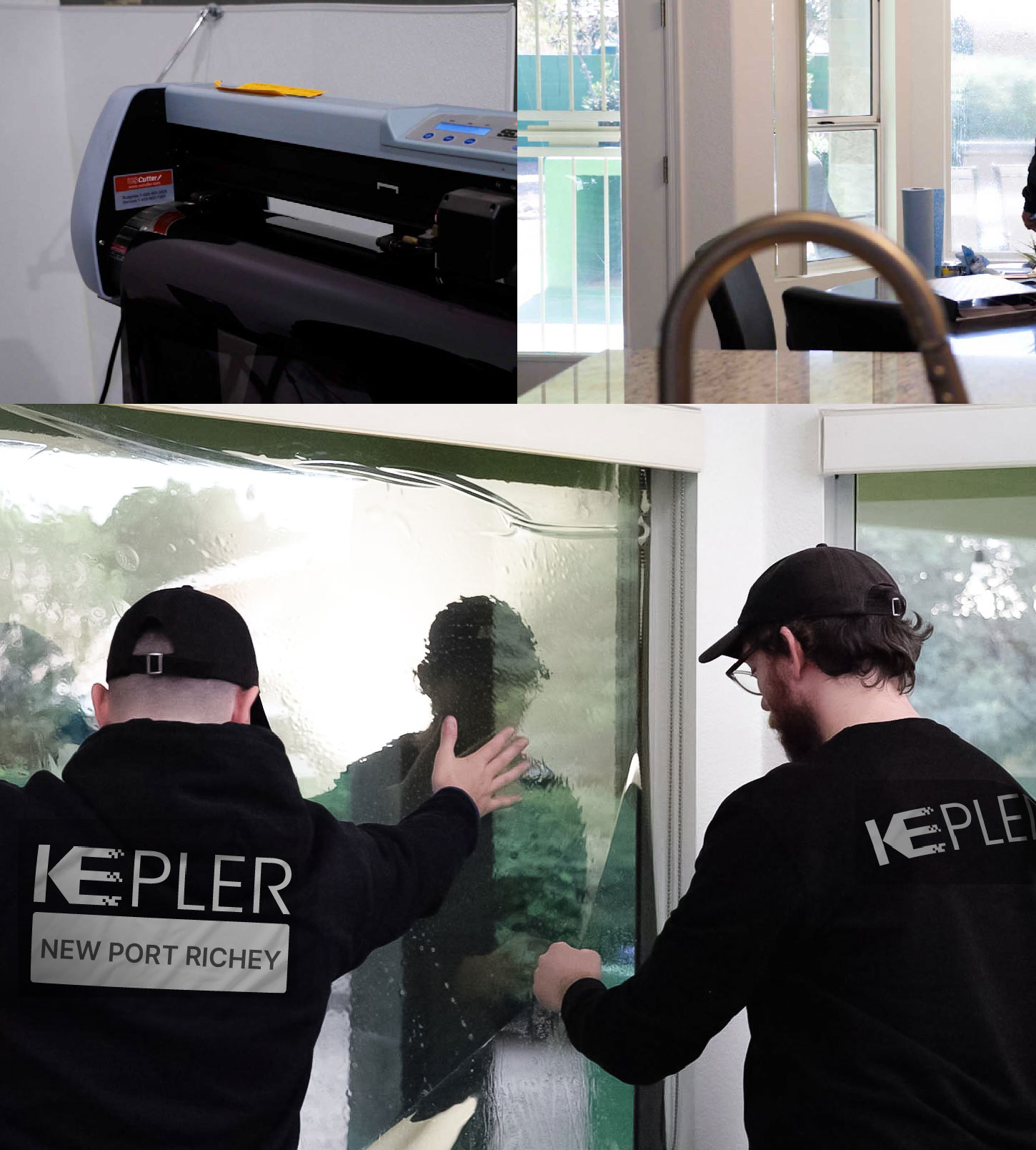 Kepler Technician Installing High-tech Window Tint to Home in New Port Richey