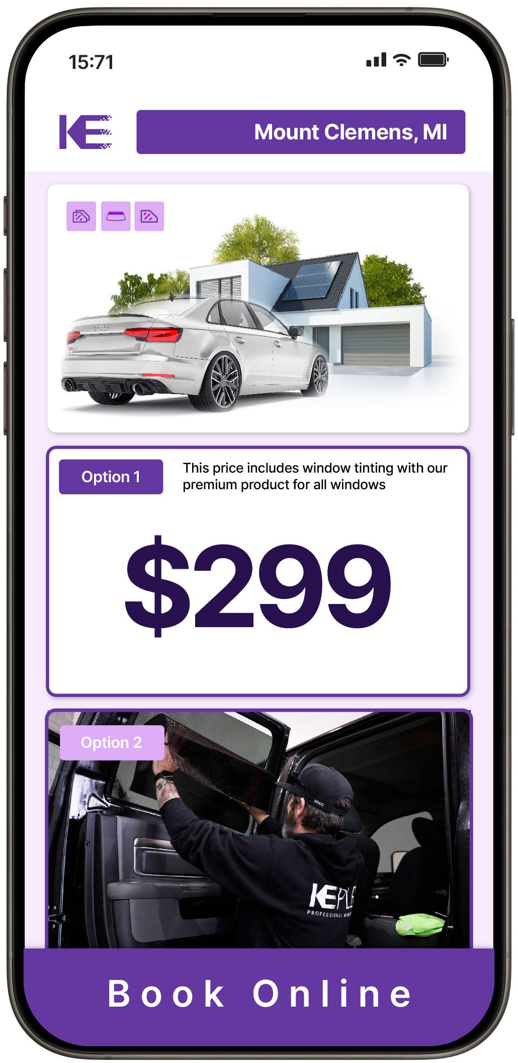 View Affordable Tesla Window Tinting Prices in Romulus, Michigan