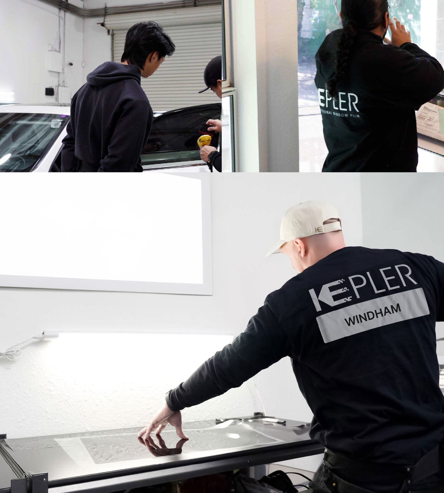 Window Tinting Specialist Cutting Film in Windham, Connecticut