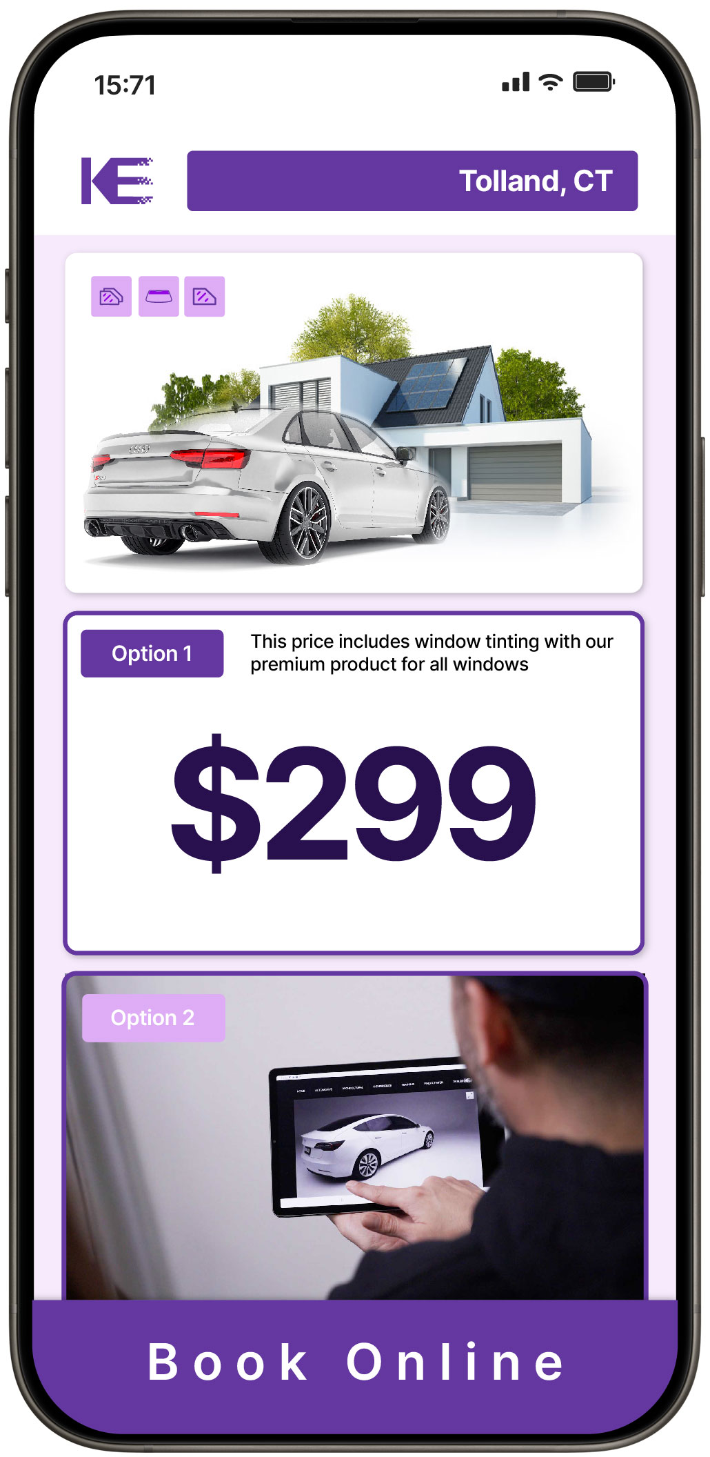 View Competitive Tesla Window Tinting Rates in Norwich, Connecticut