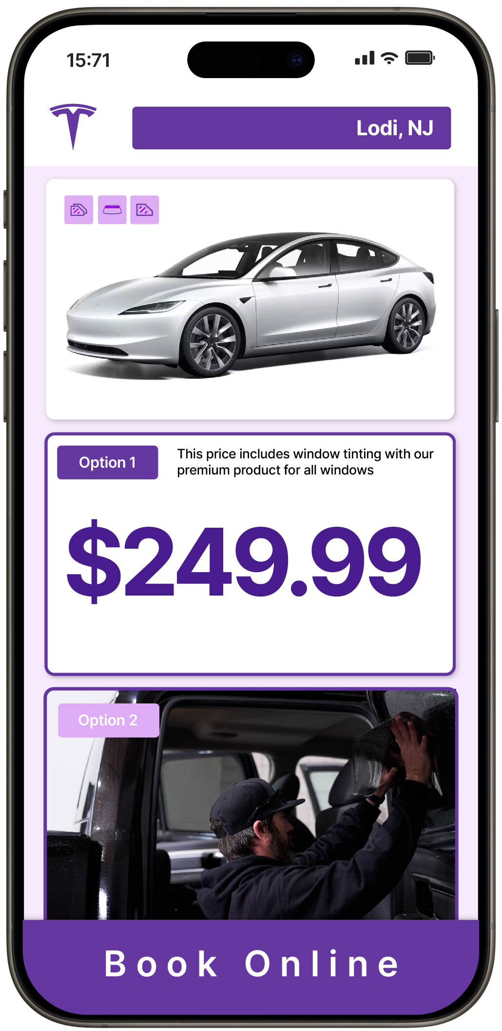 View Reasonable Tesla Window Tinting Costs in Lodi, New Jersey
