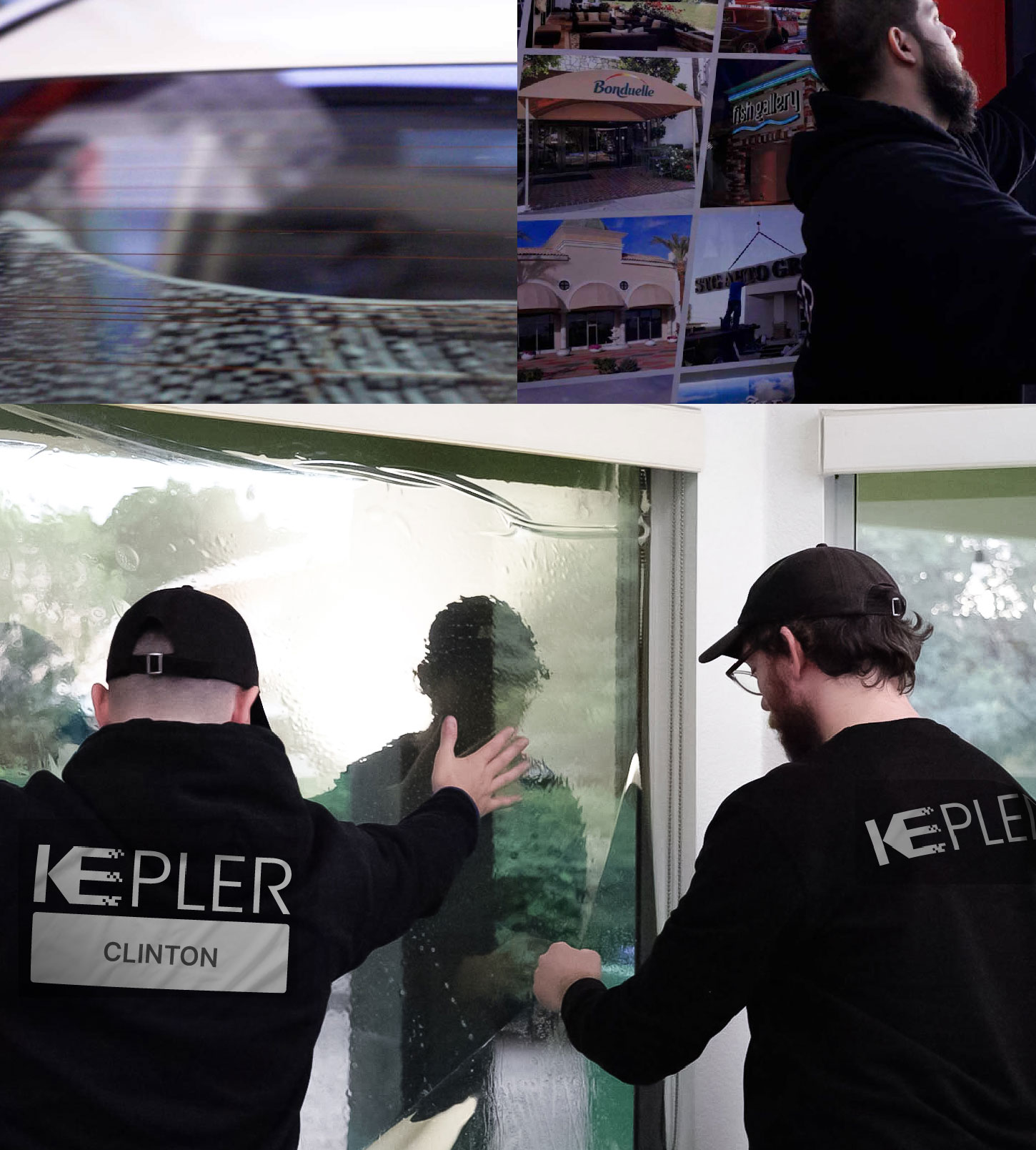 Kepler Technician Installing High-tech Window Tint to Home in Clinton