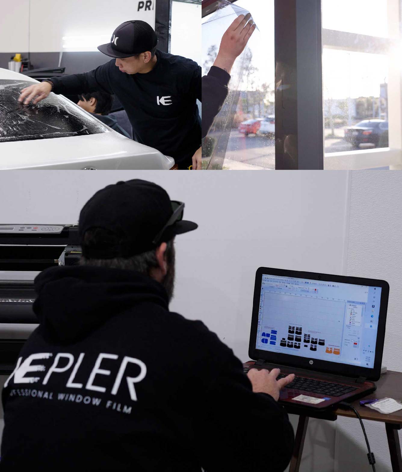 Ceramic Window Tinting Expert Cutting Film in Bear, Delaware