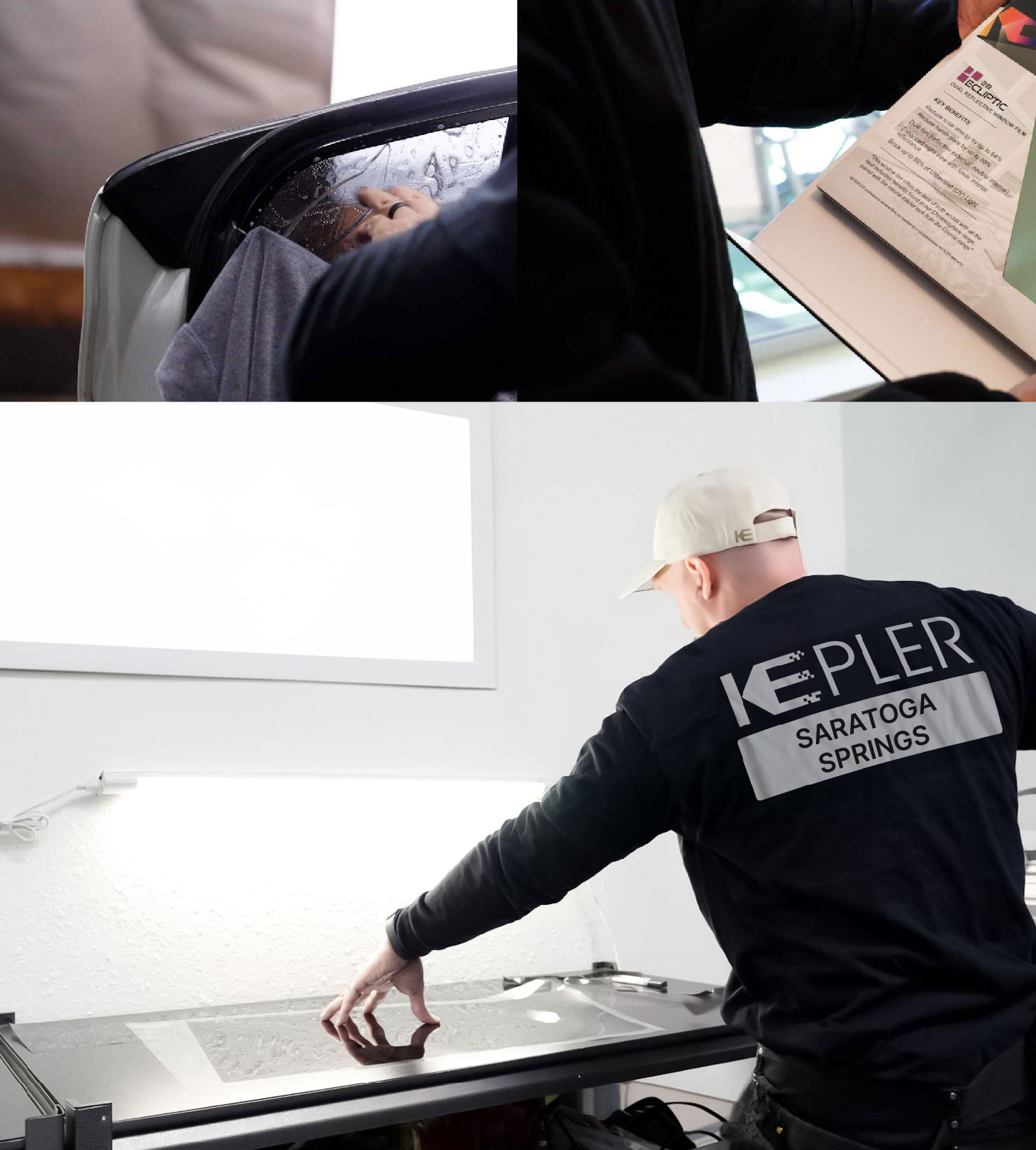 Window Tinting Specialist Cutting Film in Saratoga Springs, New York